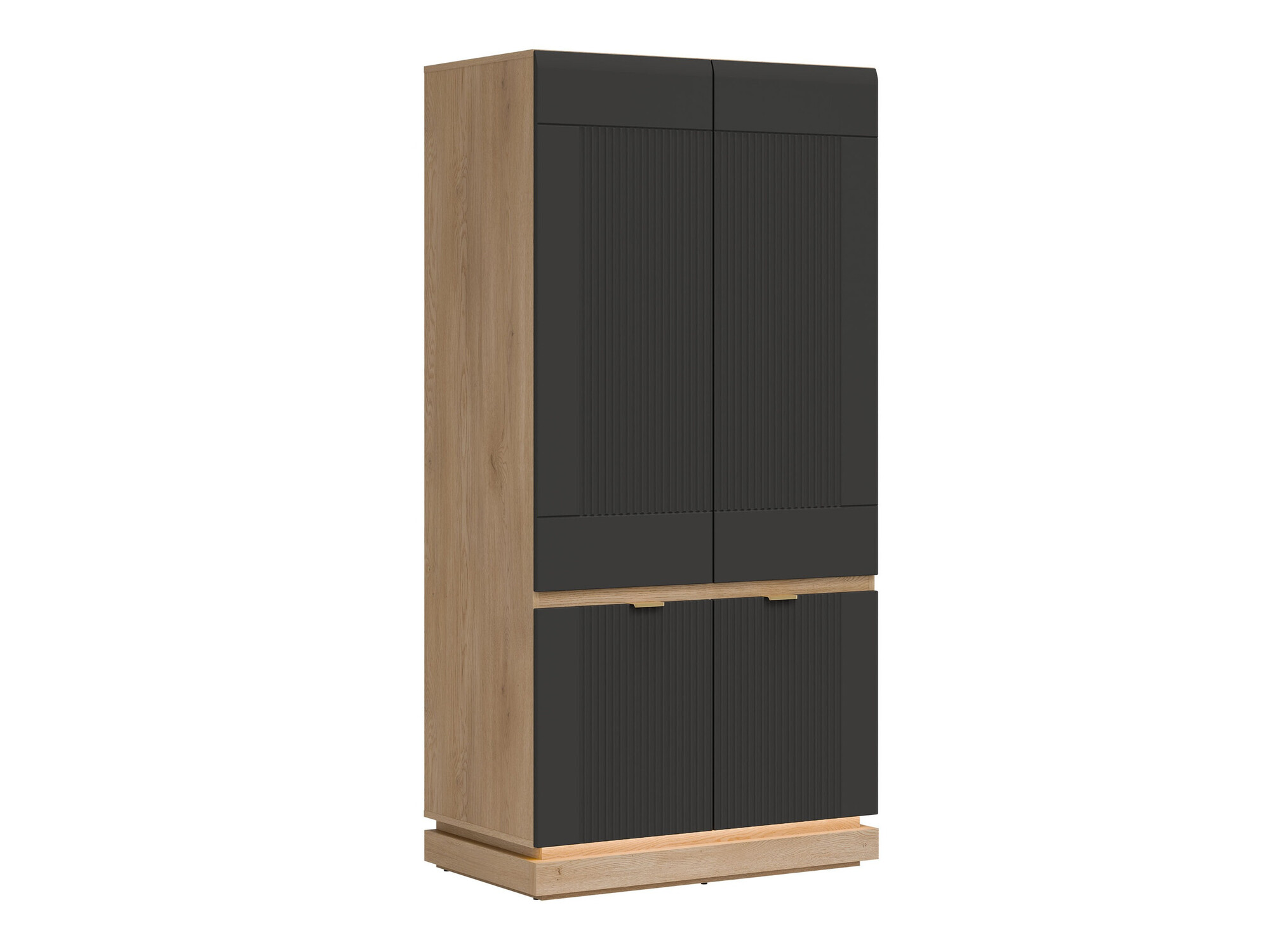 Armoire Teselbu 113 (Anthracite + Chêne)