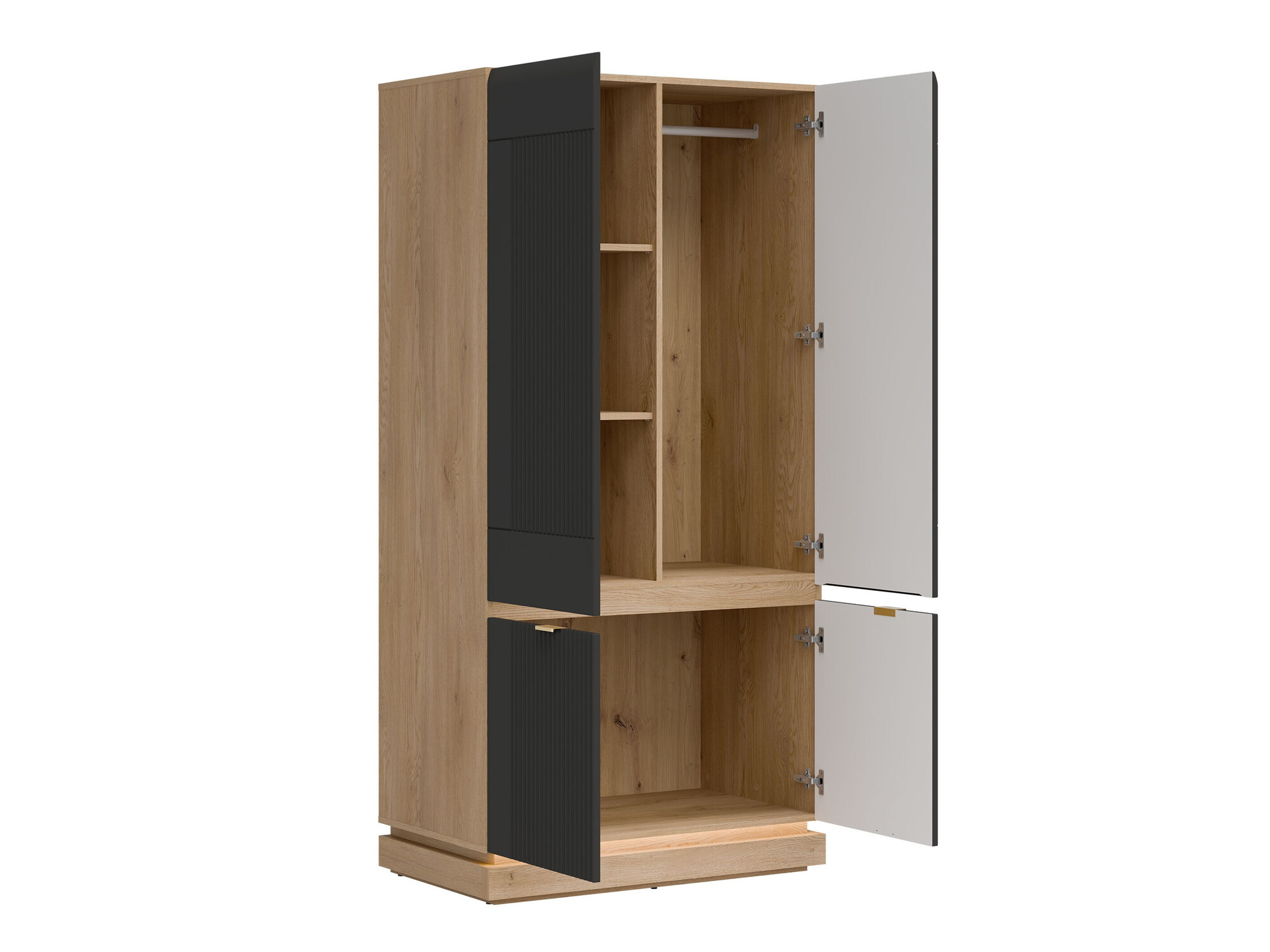 Armoire Teselbu 113 (Anthracite + Chêne)