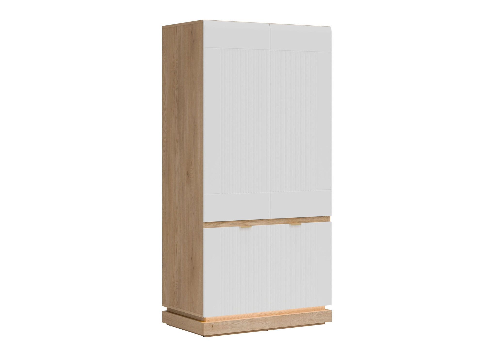 Armoire Teselbu 113 (Blanc + Chêne)