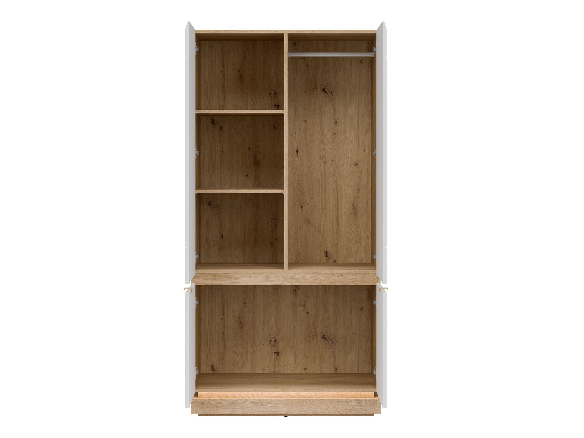 Armoire Teselbu 113 (Blanc + Chêne)