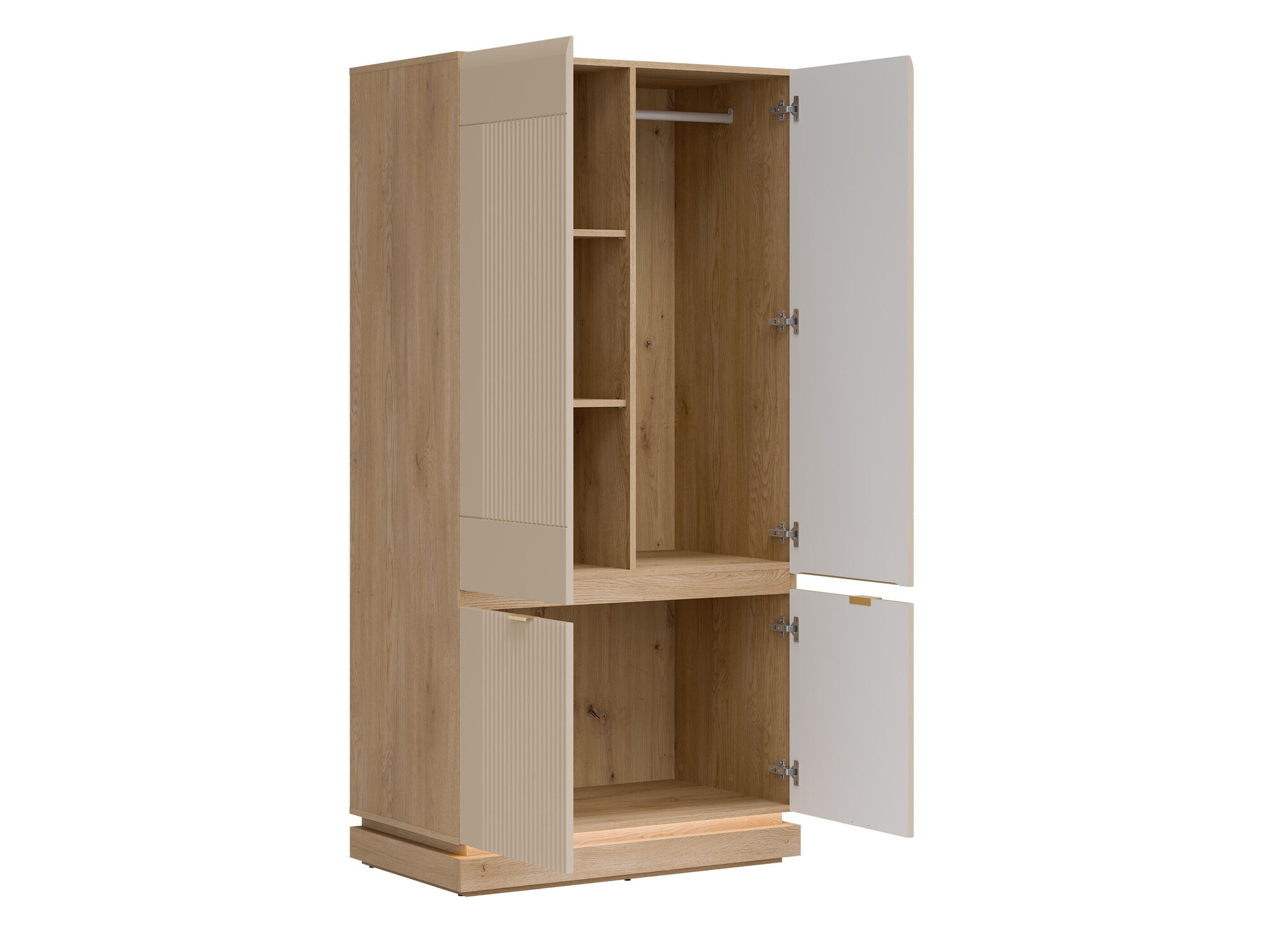Armoire Teselbu 113 (Cachemire + Chêne)