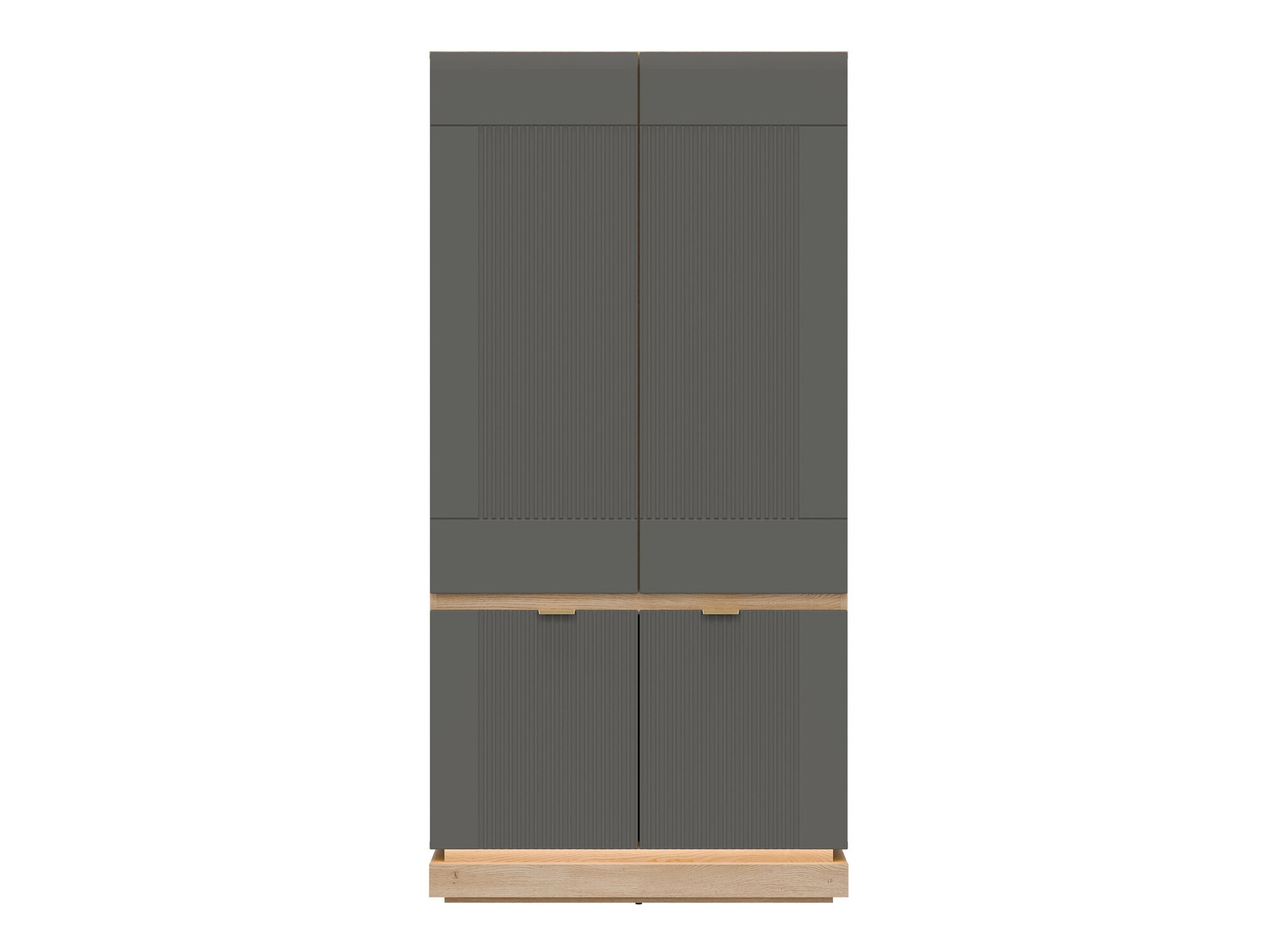 Armoire Teselbu 113 (Gris + Chêne)