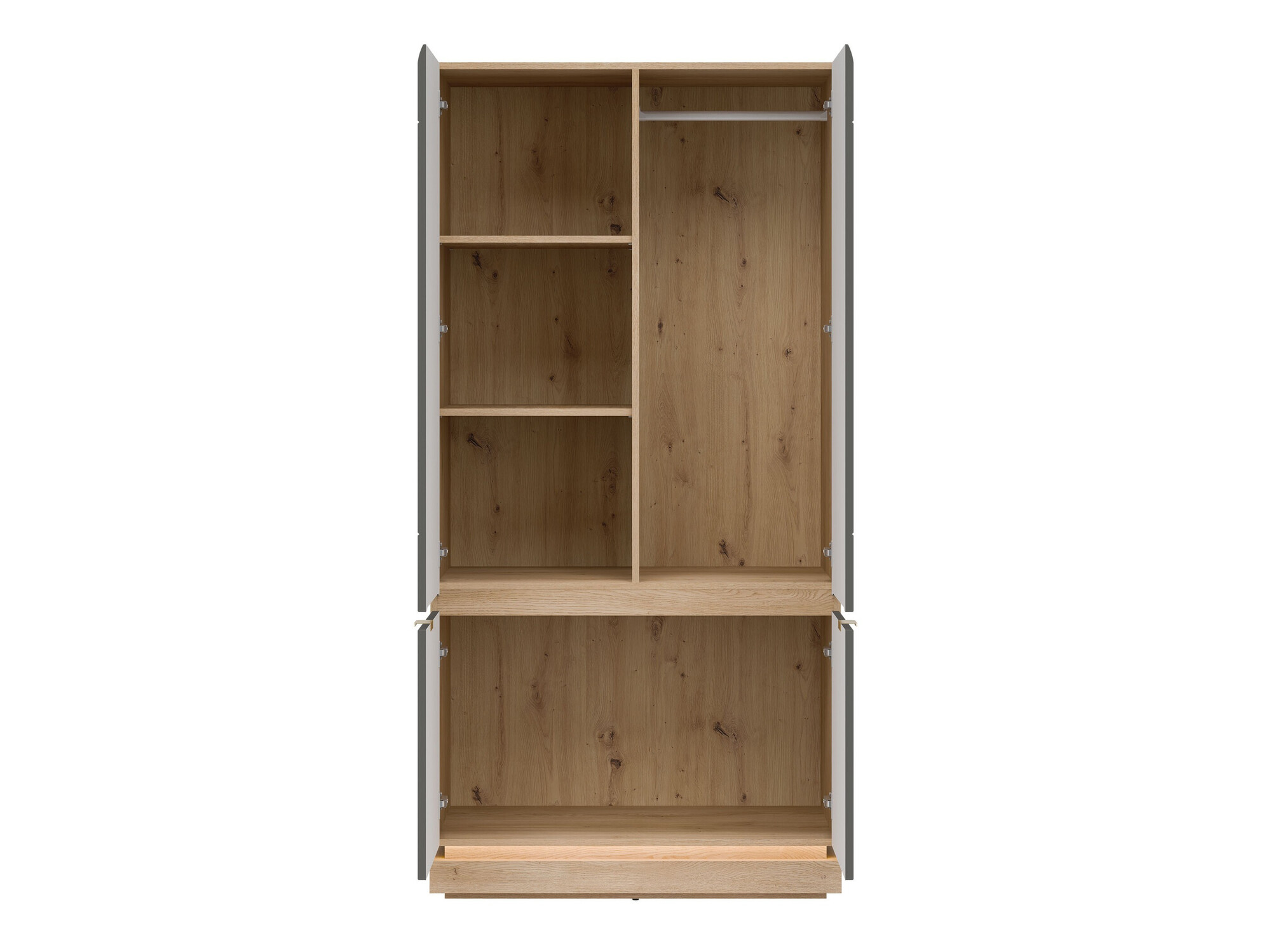 Armoire Teselbu 113 (Gris + Chêne)