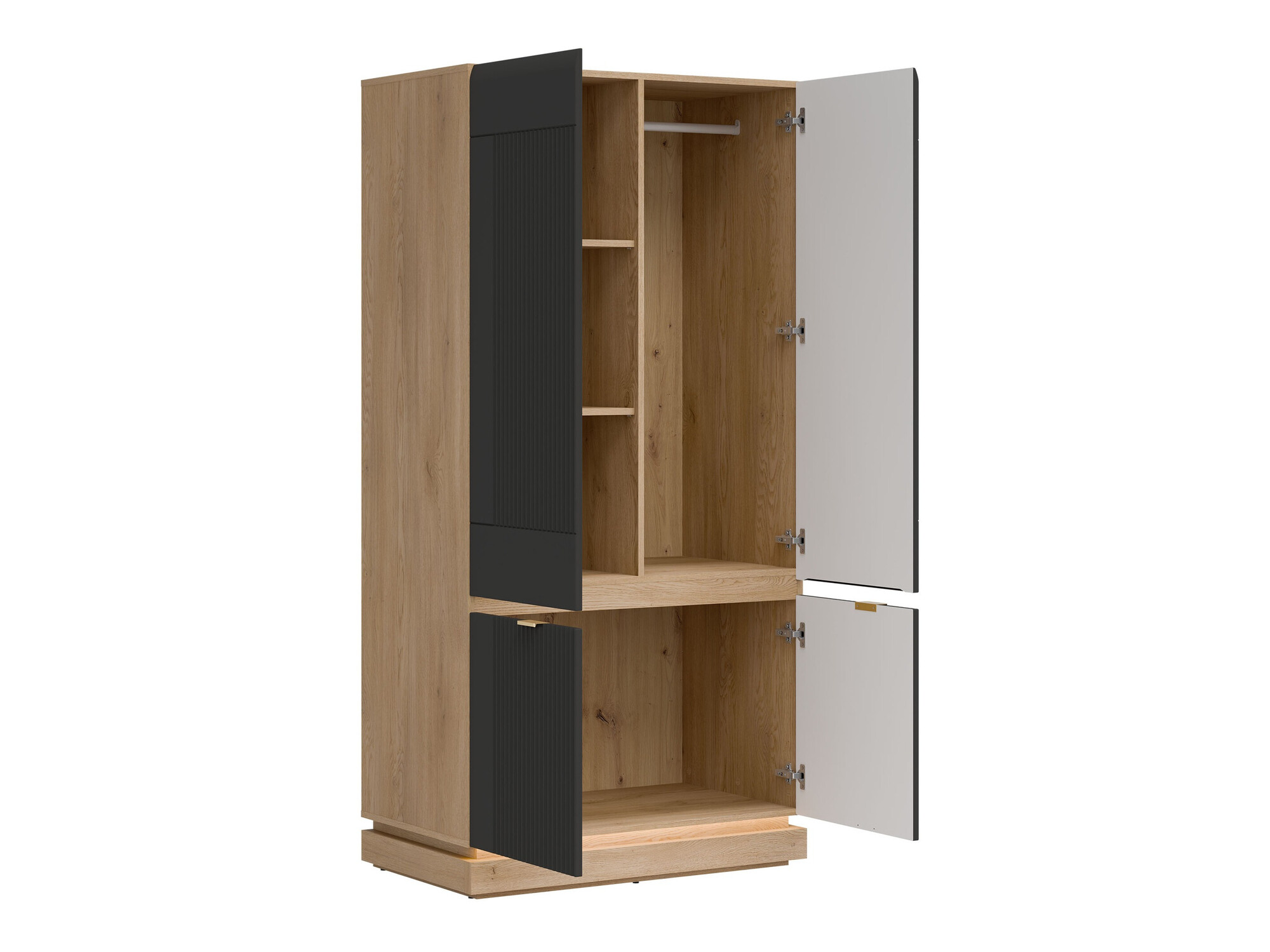 Ensemble de chambre Teselbu 117 (Anthracite + Chêne)