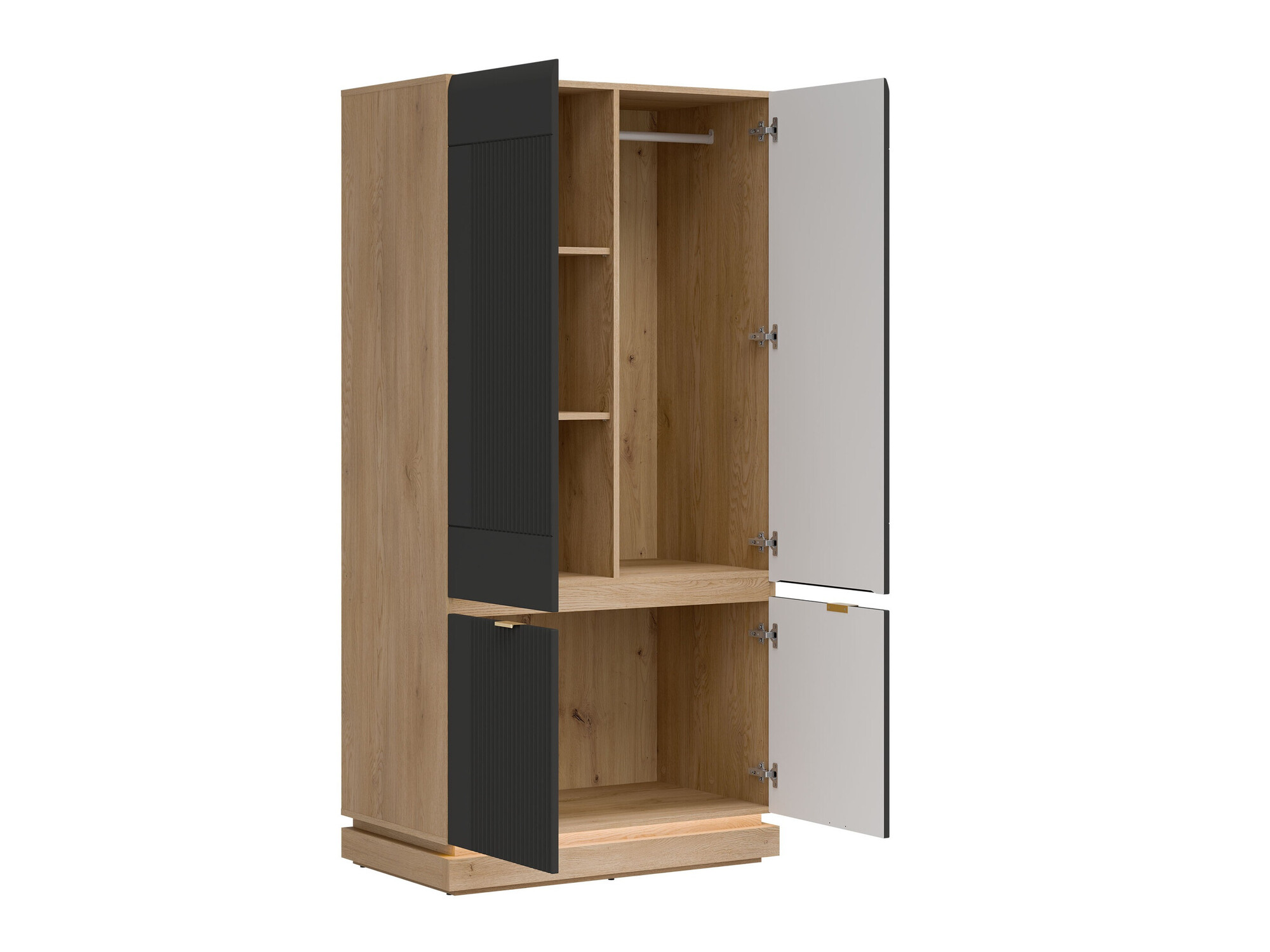 Ensemble de chambre Teselbu 117 (Anthracite + Chêne)