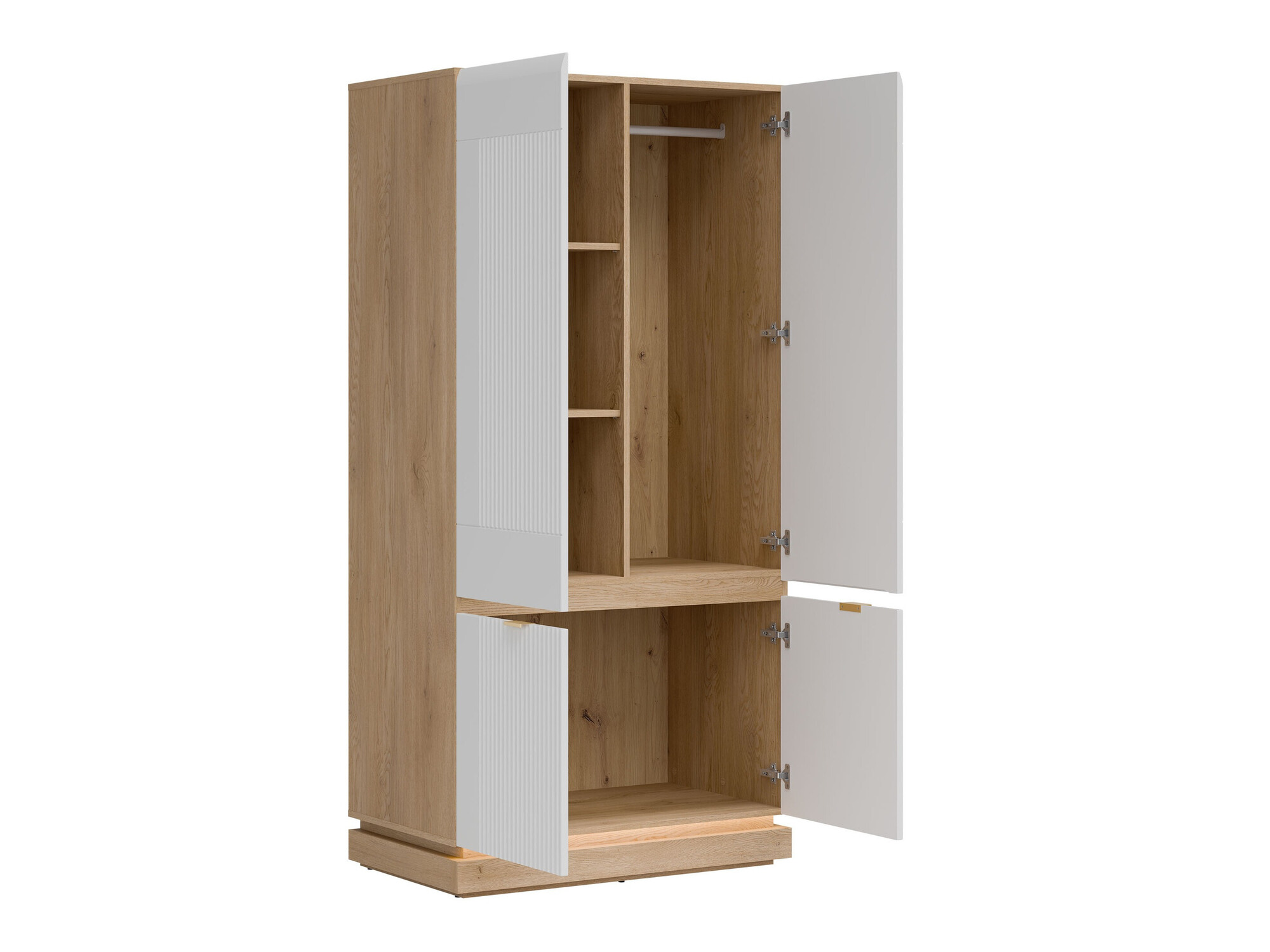 Ensemble de chambre Teselbu 117 (Blanc + Chêne)