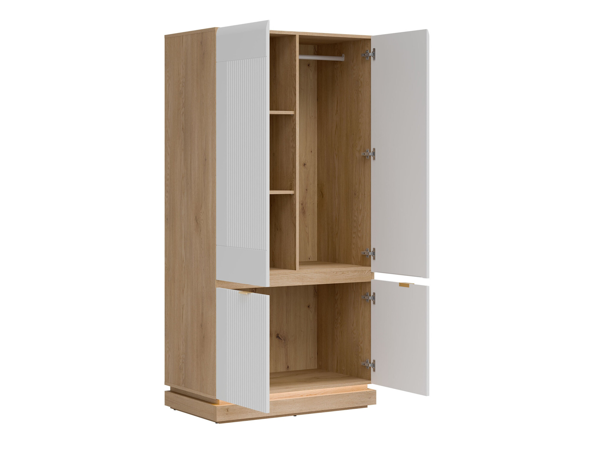 Ensemble de chambre Teselbu 117 (Blanc + Chêne)