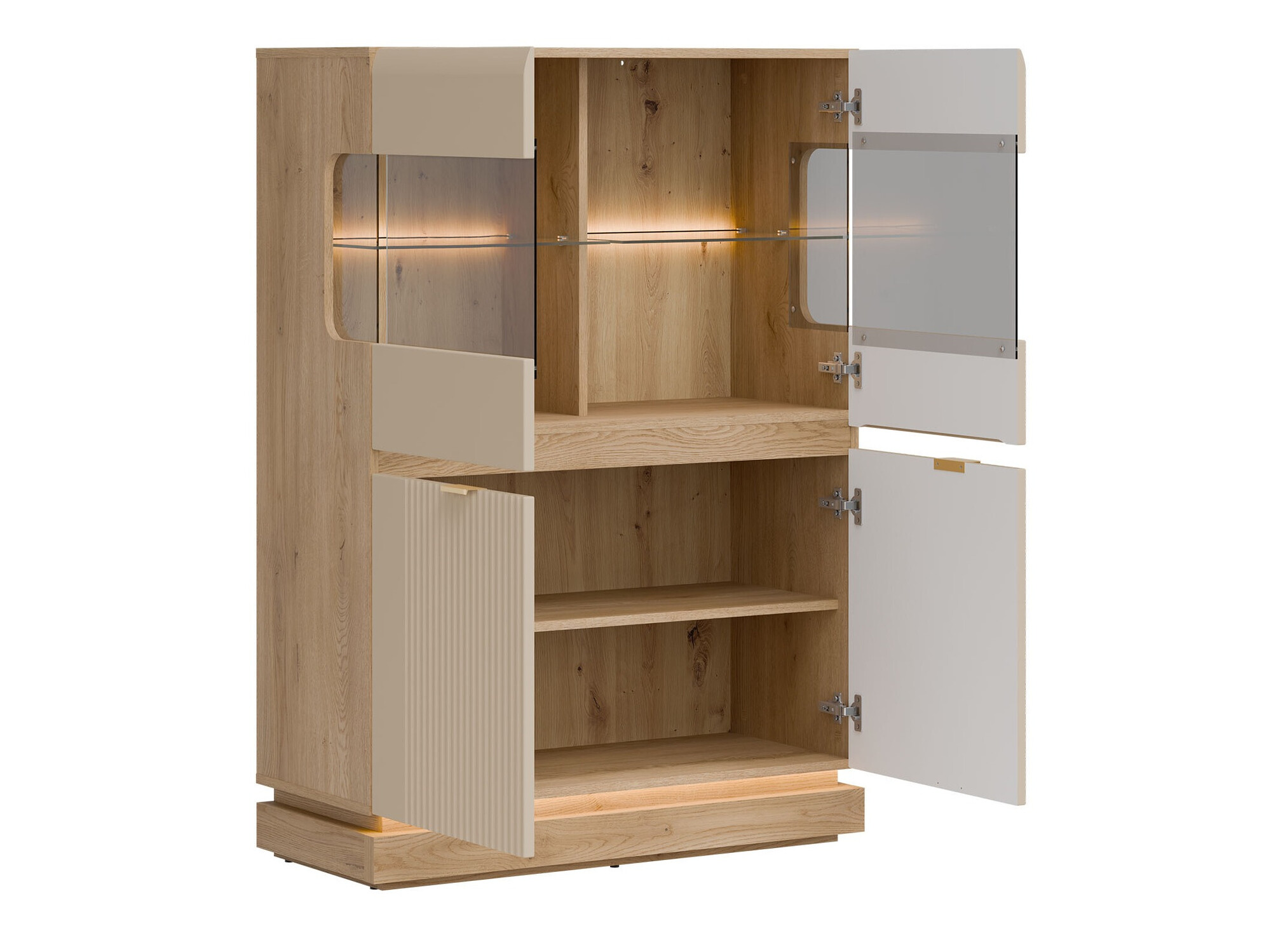 Ensemble de salon Teselbu 116 (Cachemire + Chêne)
