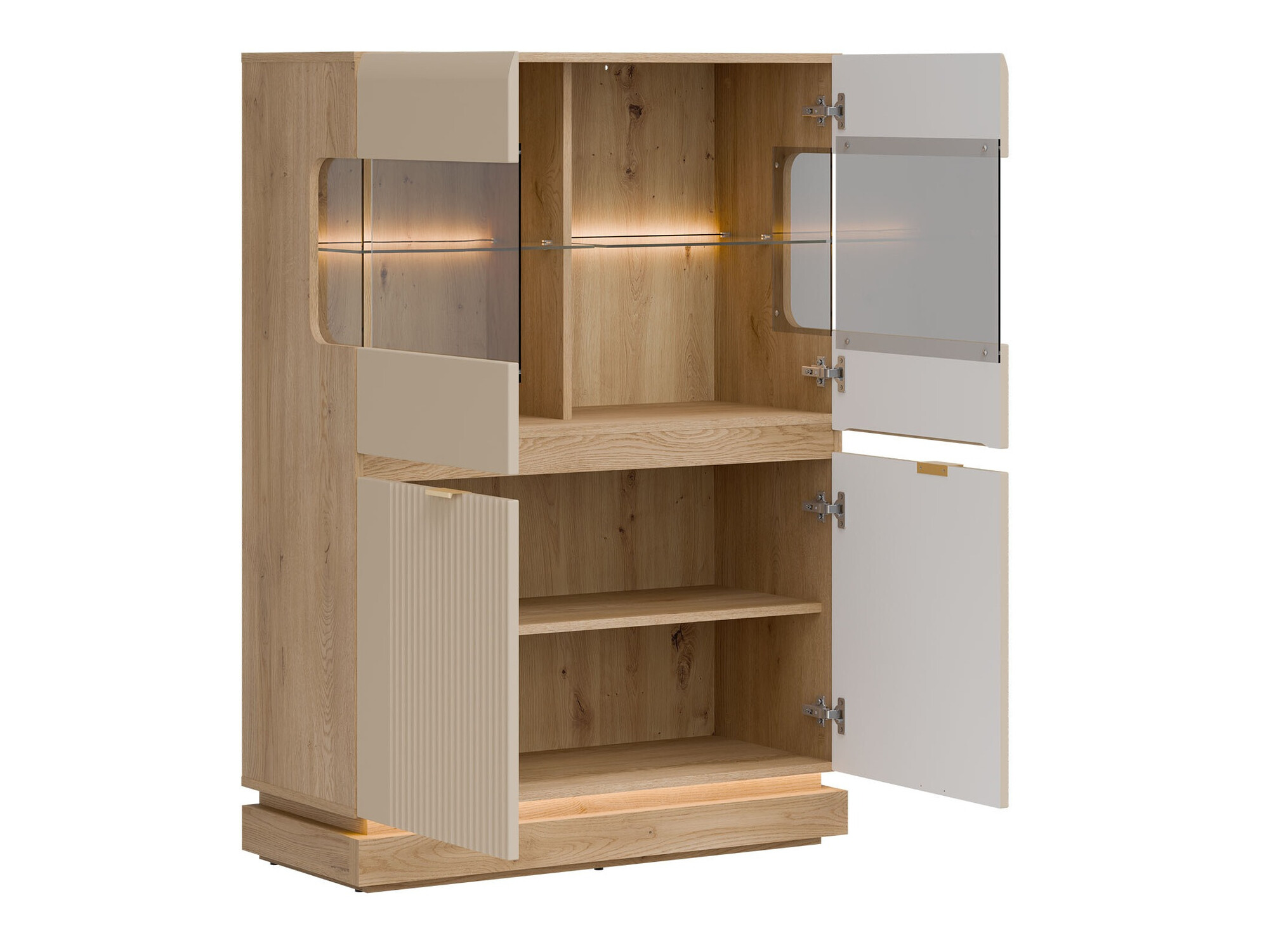 Ensemble de salon Teselbu 116 (Cachemire + Chêne)
