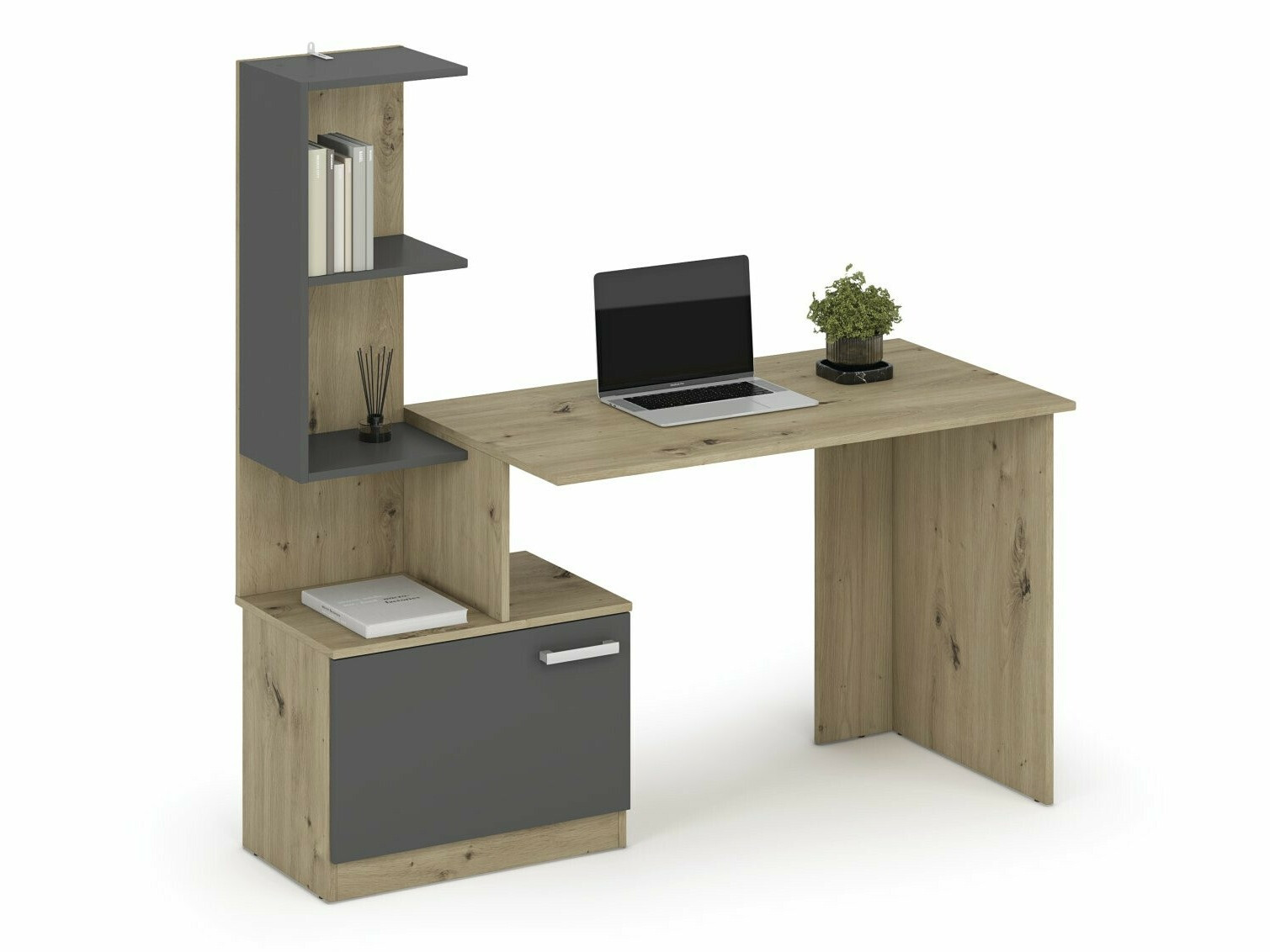 Bureau Houston 1948 (Graphite + Chêne Artisan)