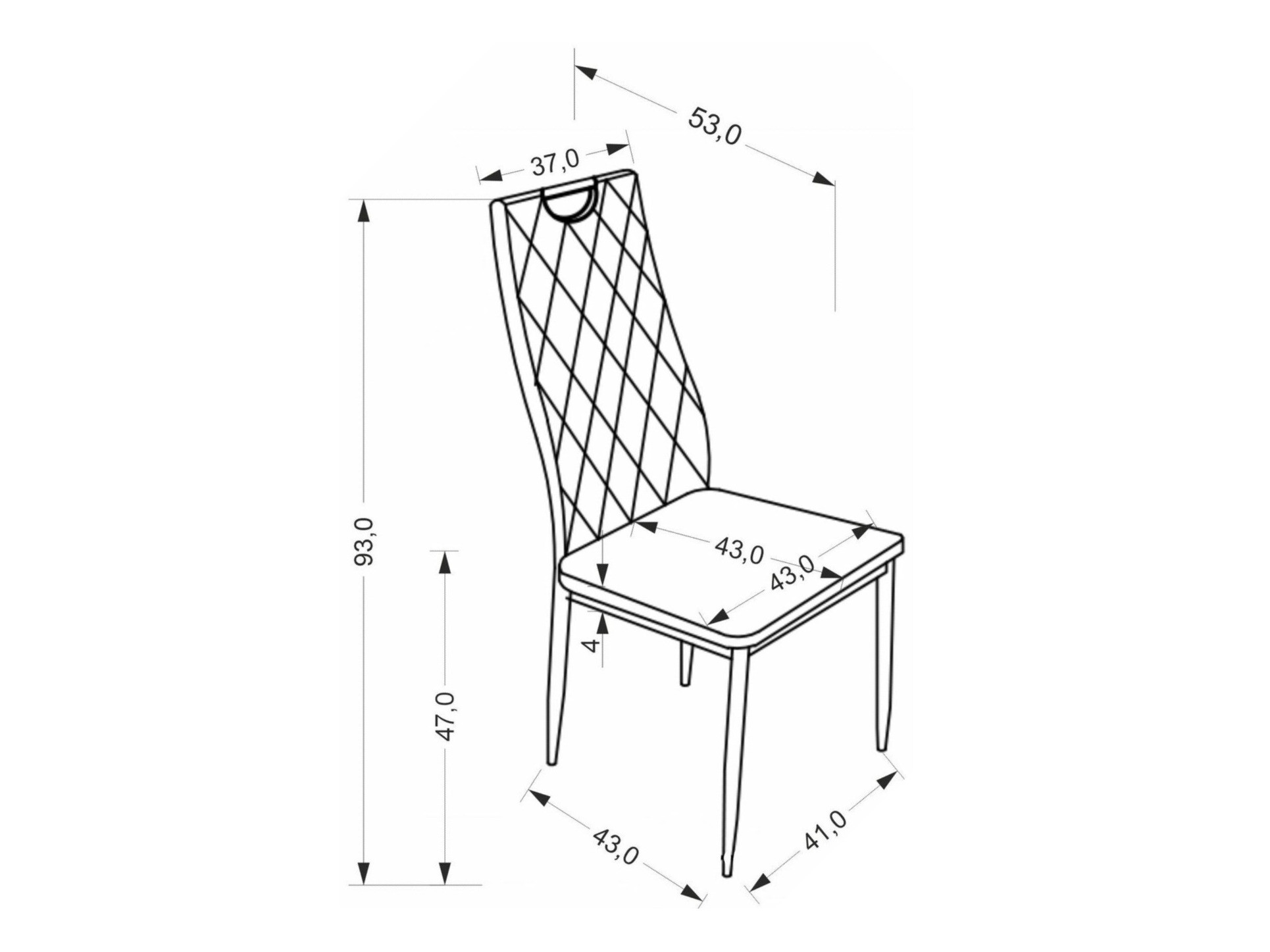Chaise Houston 1952 (Noir)