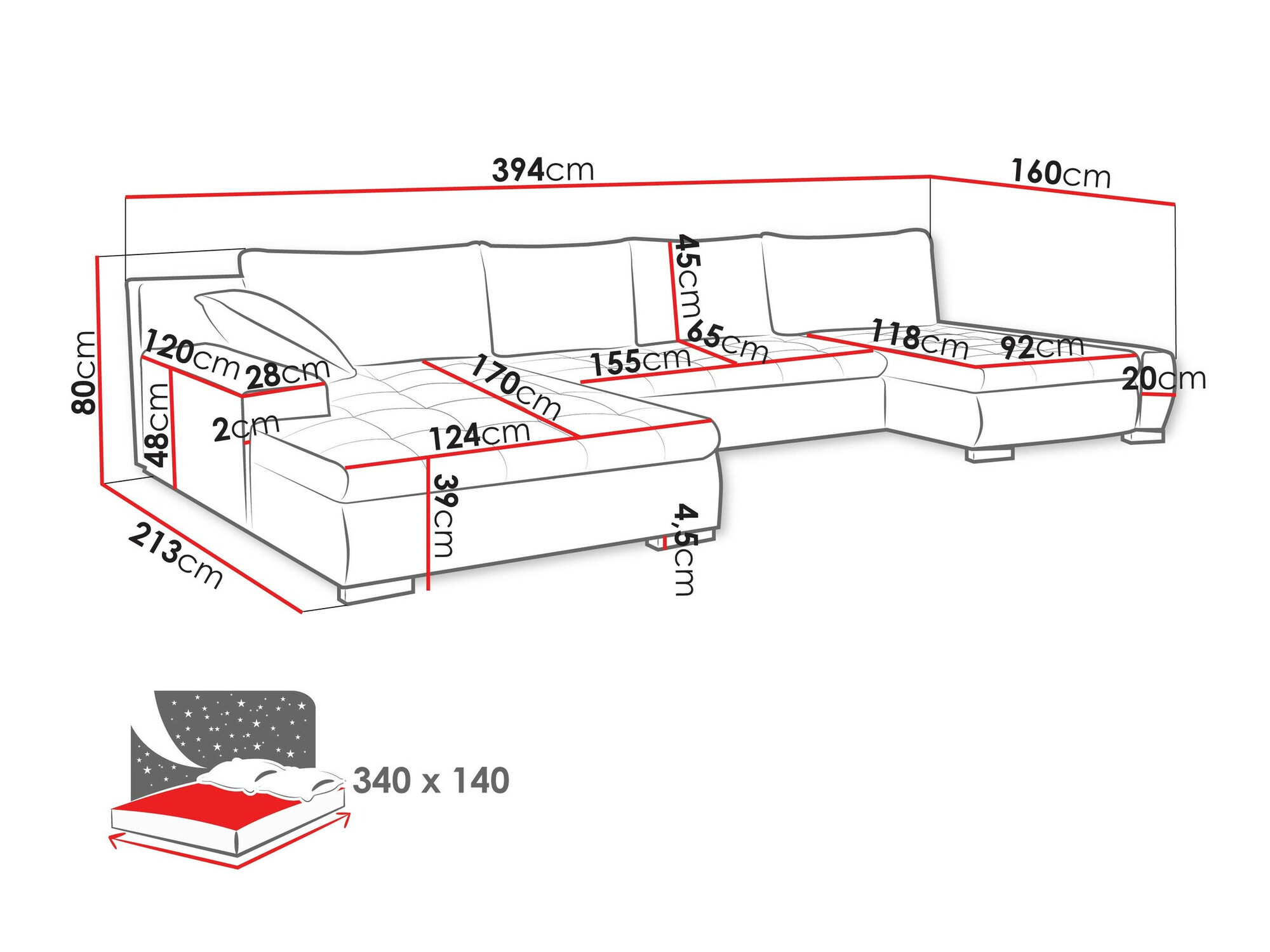 Canapé d'angle Comfivo 106 (Clara 215.02)