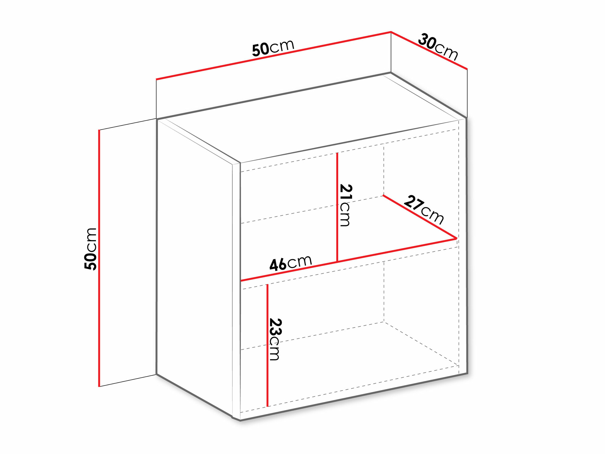 Armoire murale Vilrin I (Blanc + Blanc brillant)