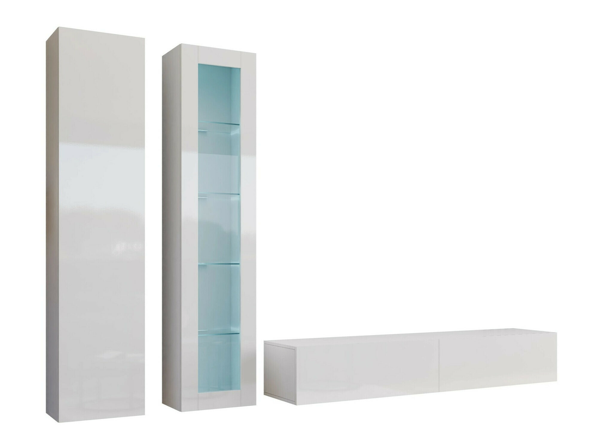 Ensemble de salon Vilrin I (Blanc + Blanc brillant)