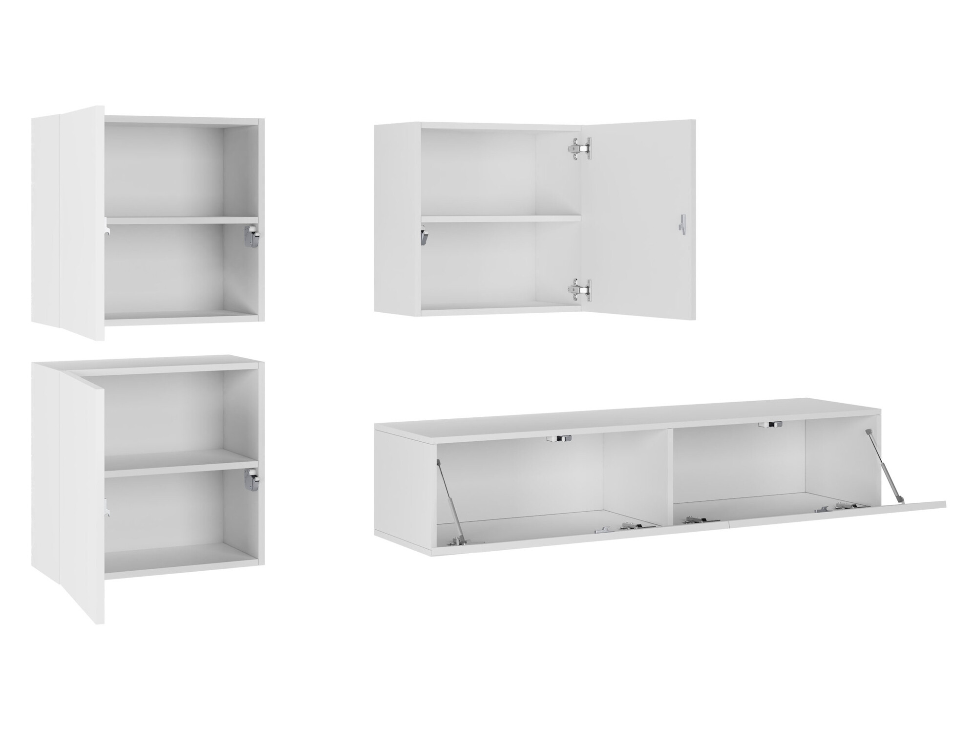 Ensemble de salon Vilrin IV (Blanc + Blanc brillant)