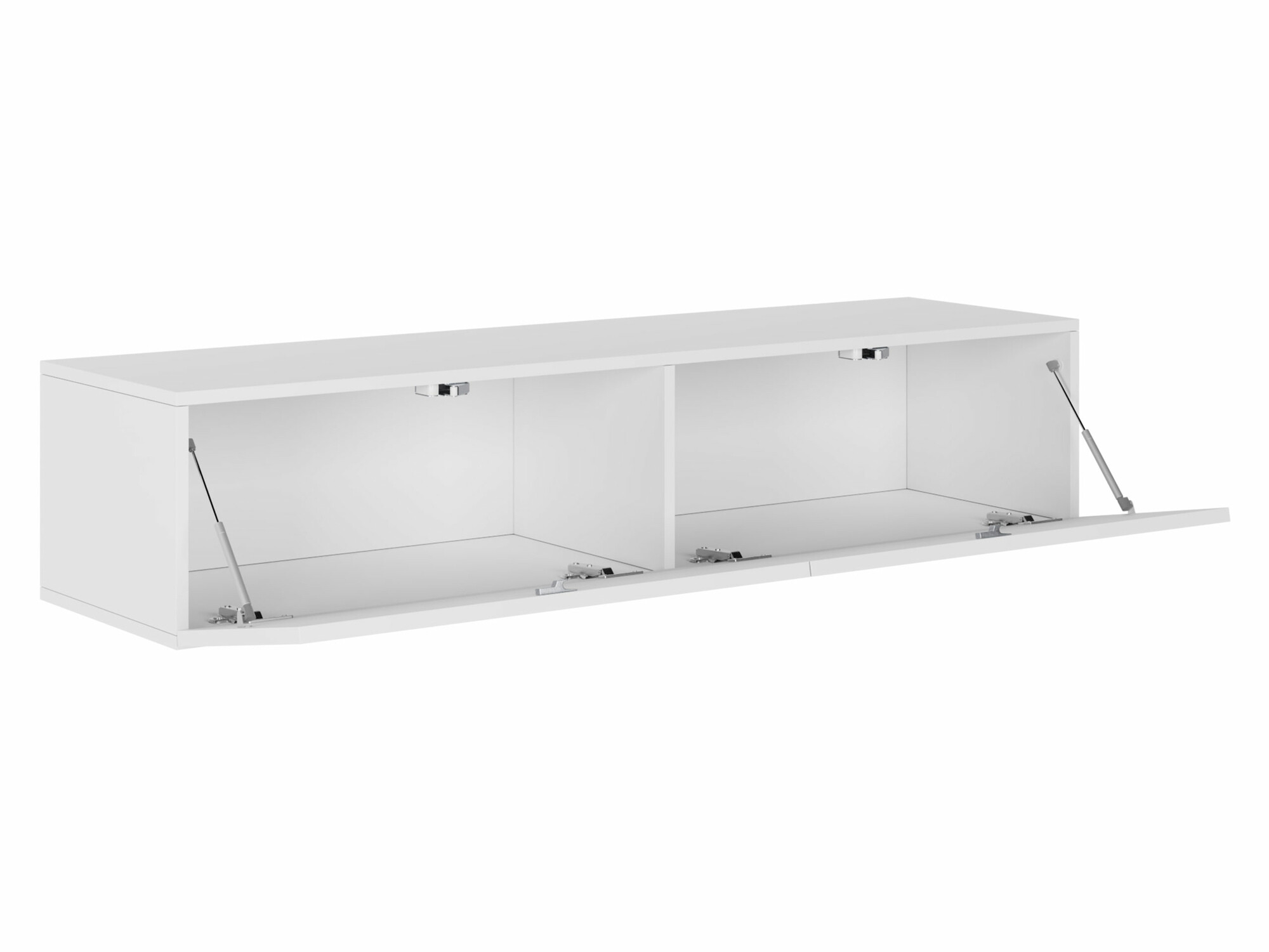 Meuble TV Vilrin II (Blanc + Blanc brillant)