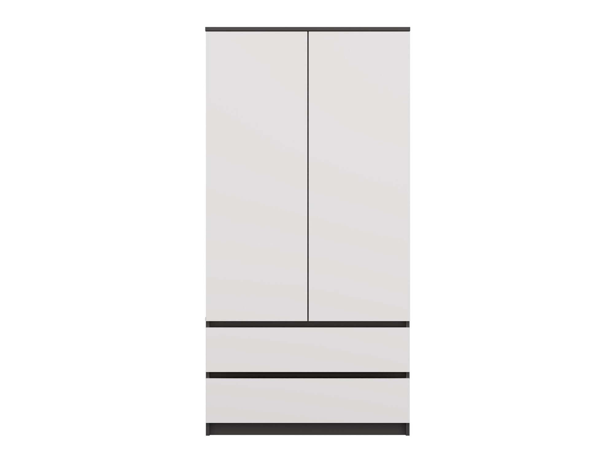 Armoire Elbvelu 116 (Blanc + Anthracite)