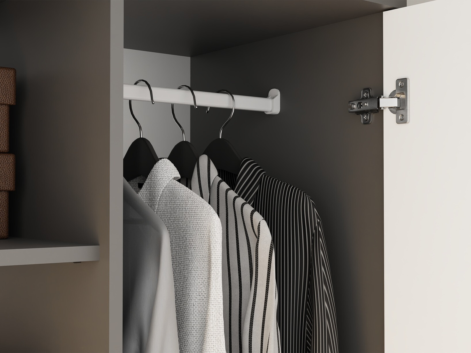Armoire Elbvelu 116 (Blanc + Anthracite)