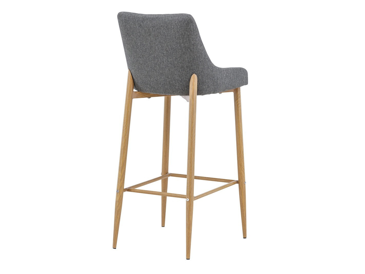 Chaise de bar Dallas 2647 (Gris foncé + Chêne)