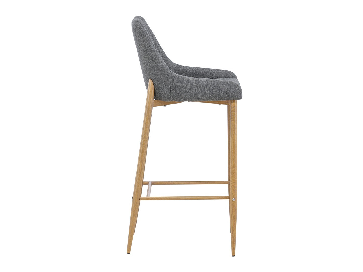 Chaise de bar Dallas 2647 (Gris foncé + Chêne)