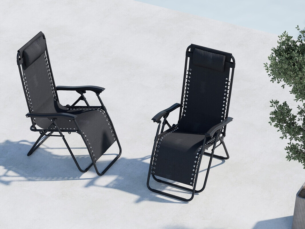 Chaise de jardin Dallas 4823 (Noir)