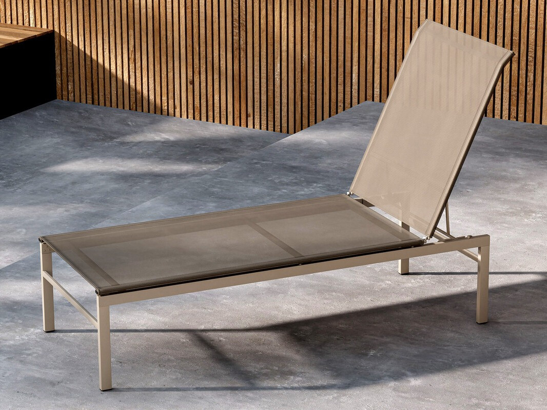 Chaise longue de jardin Dallas 4834 (Beige + Brun clair)