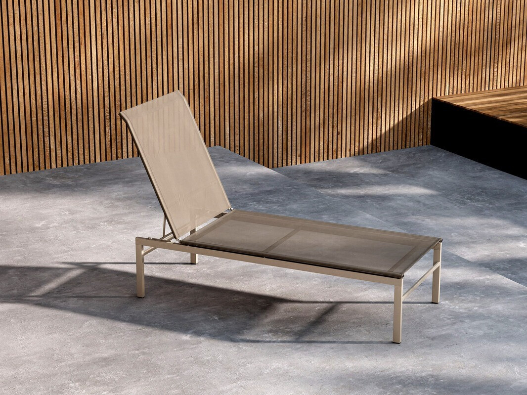 Chaise longue de jardin Dallas 4834 (Beige + Brun clair)