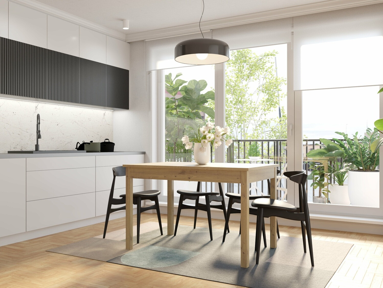 Table Bristol 220 (Chêne Artisan)