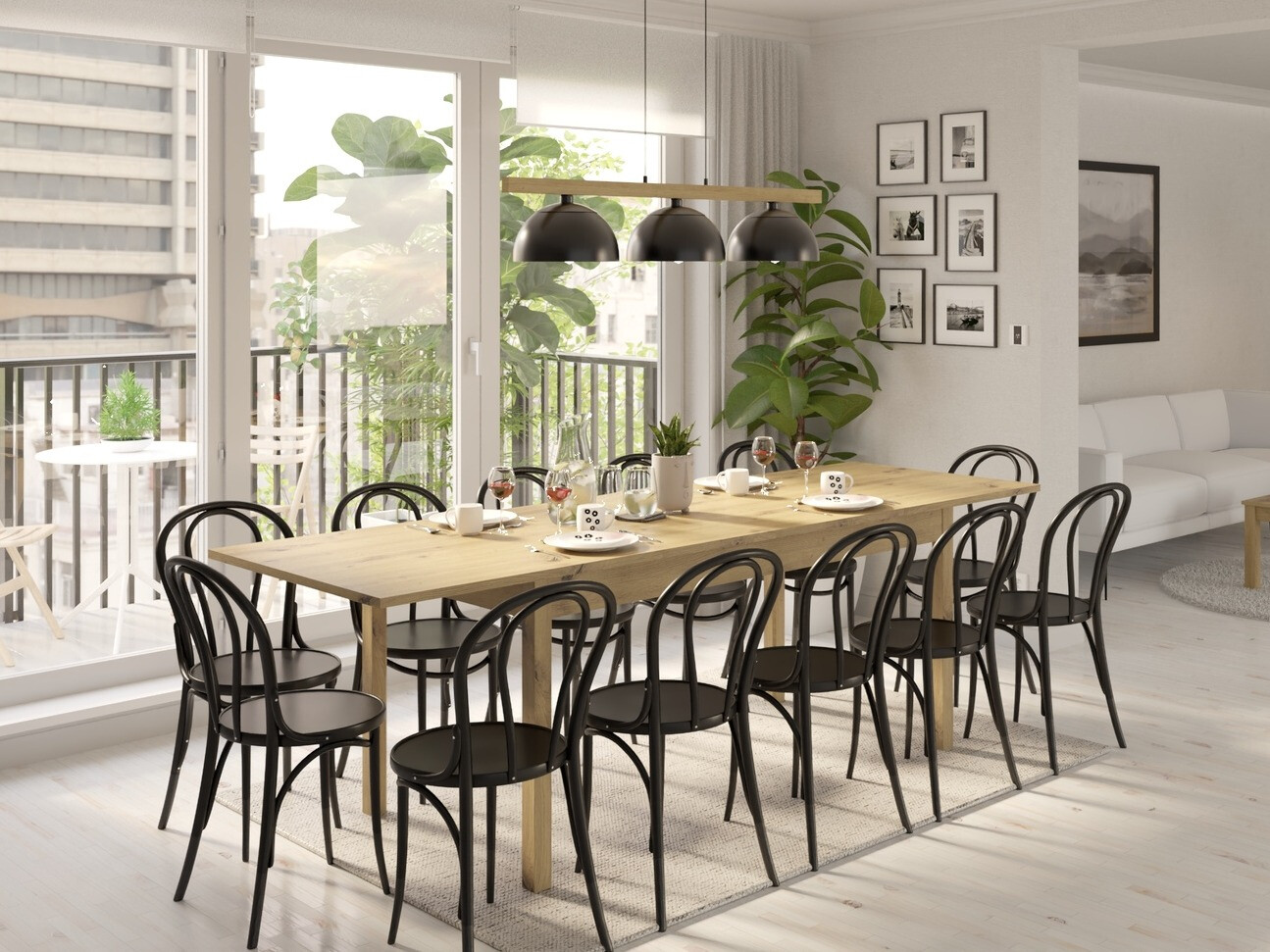 Table Bristol 221 (Chêne Artisan)