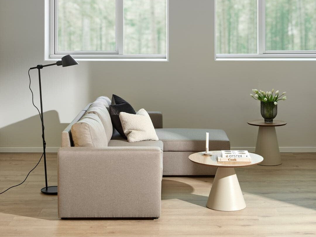 Table d'appoint Norsica 950 (Gris + Chêne)