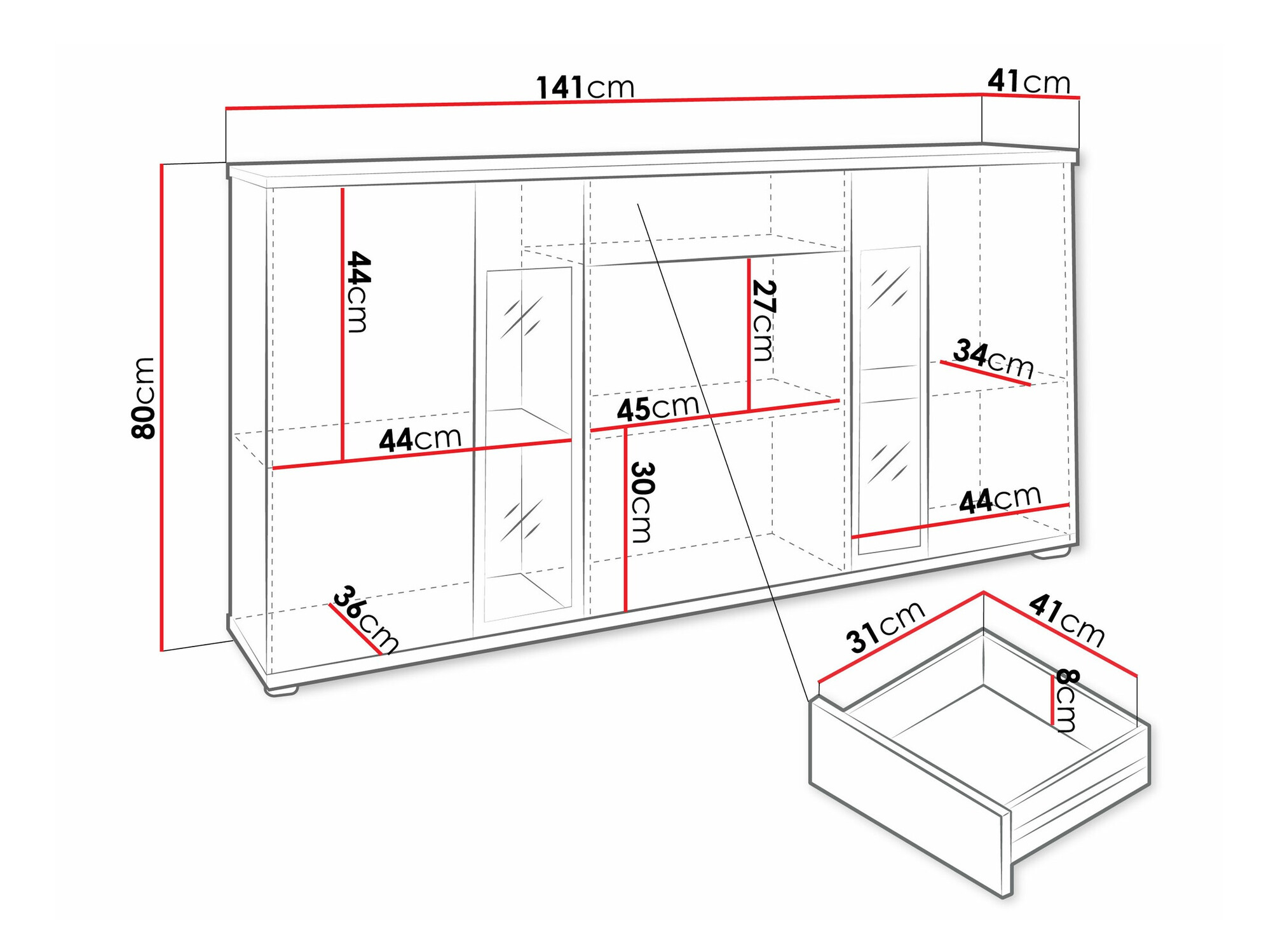 Commode Genio (Noyer)
