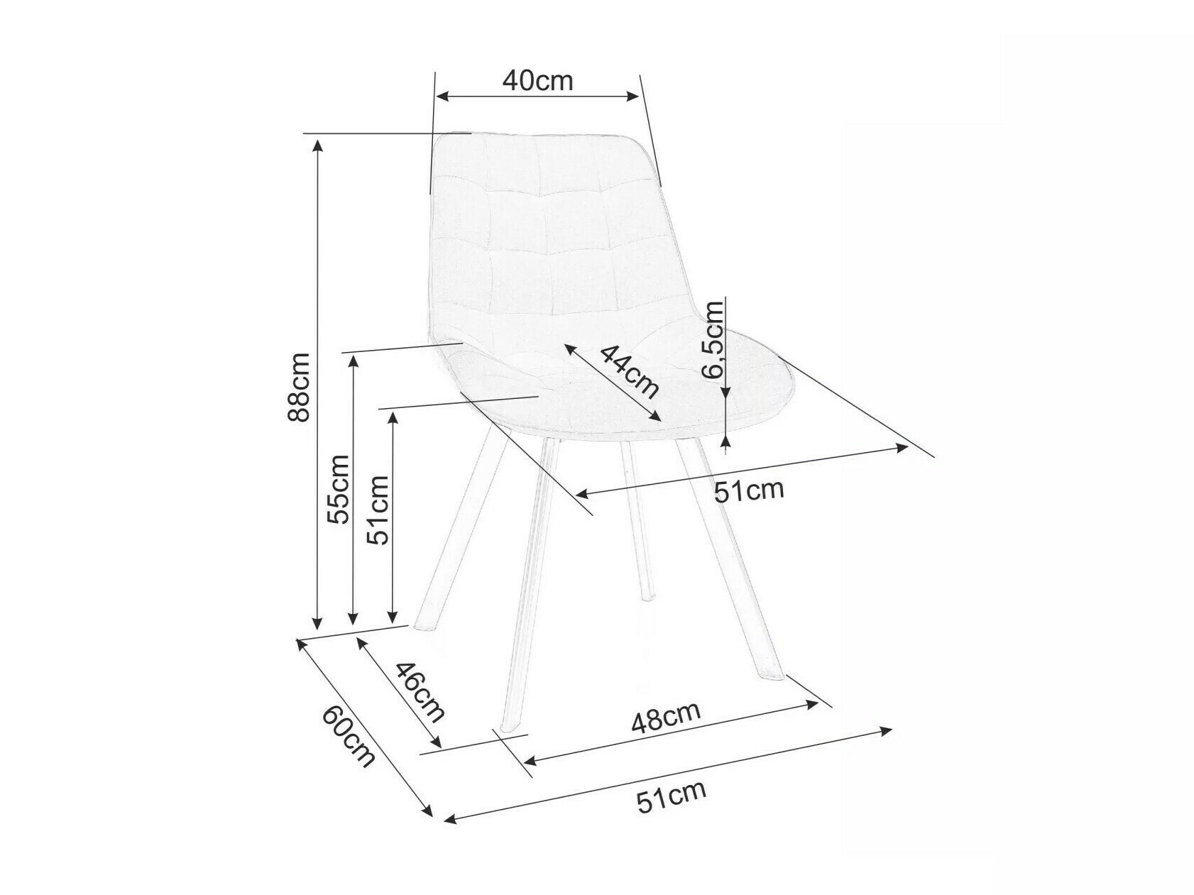 Chaise Detroit 747 (Gris)