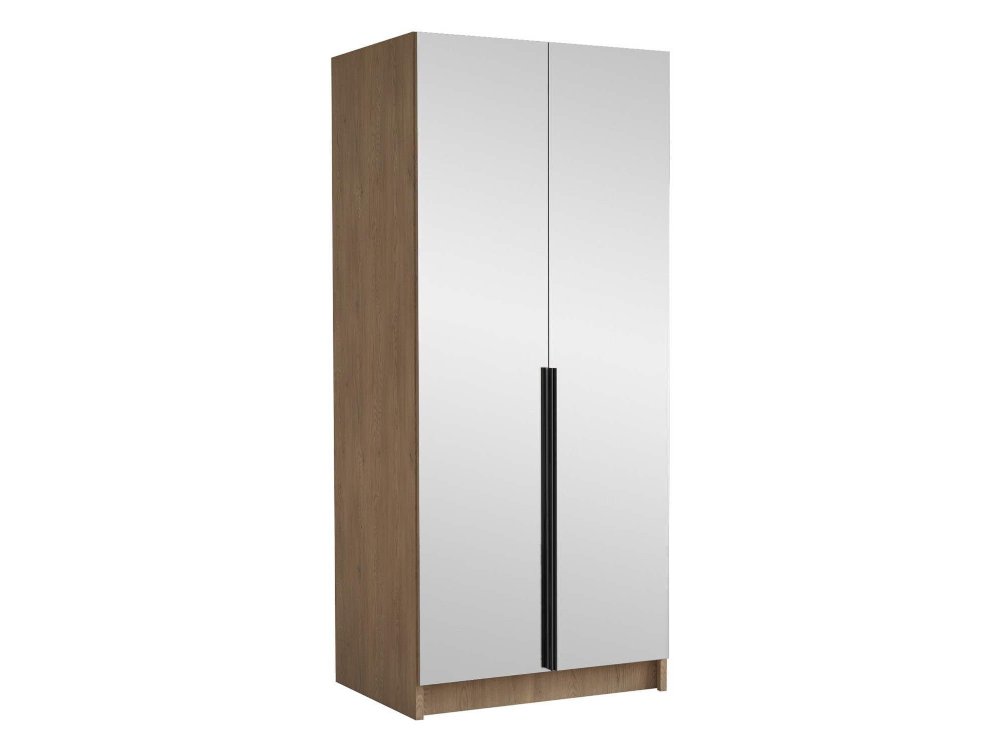 Armoire Closico Staton III (Clair bois + Noir)