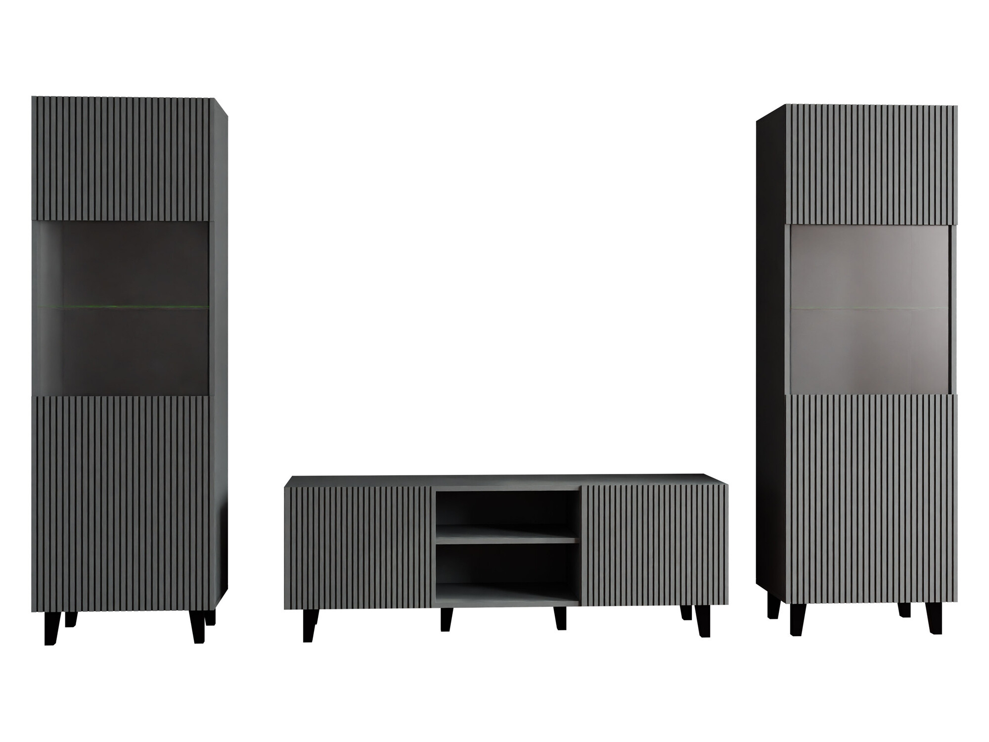 Ensemble de salon Comes (Anthracite)