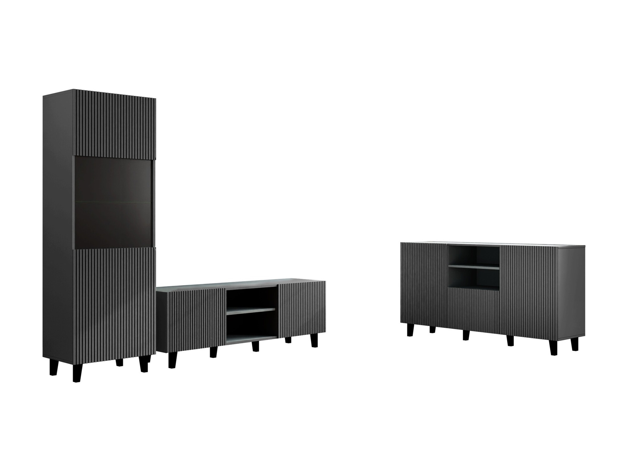 Ensemble de salon Comes I (Anthracite)