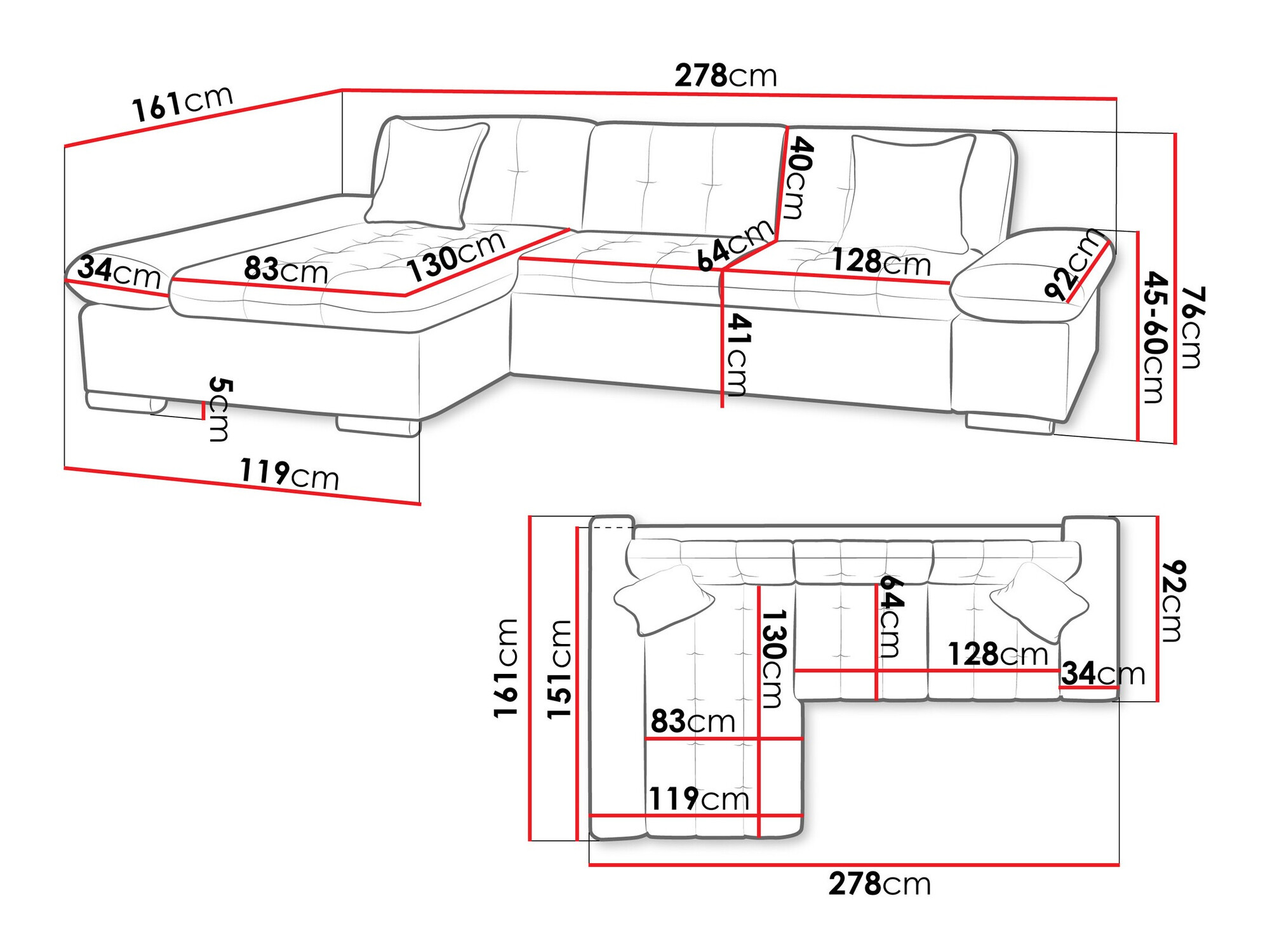 Canapé d'angle Comfivo 219 (Matana 01)