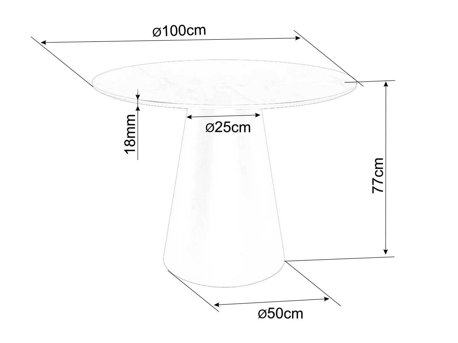 Table Detroit 733 (Chêne + Noir)