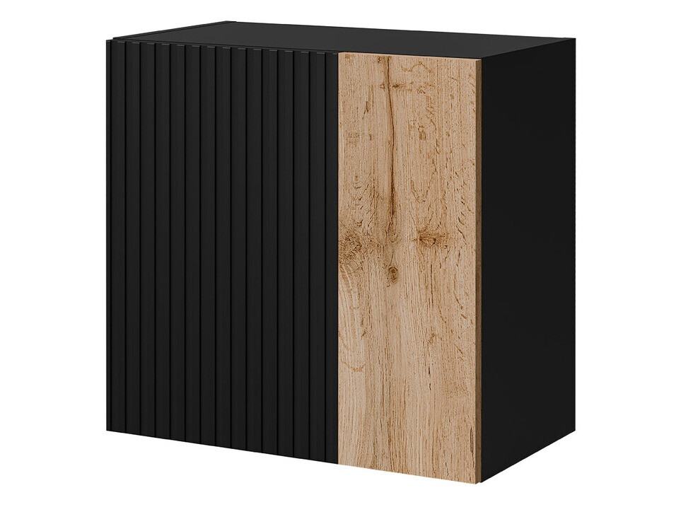 Armoire murale Species I (Noir + Chêne wotan)