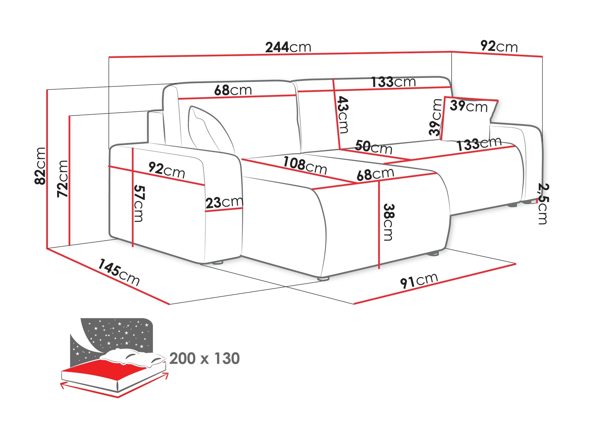 Canapé d'angle Doctral III (Poso 22)