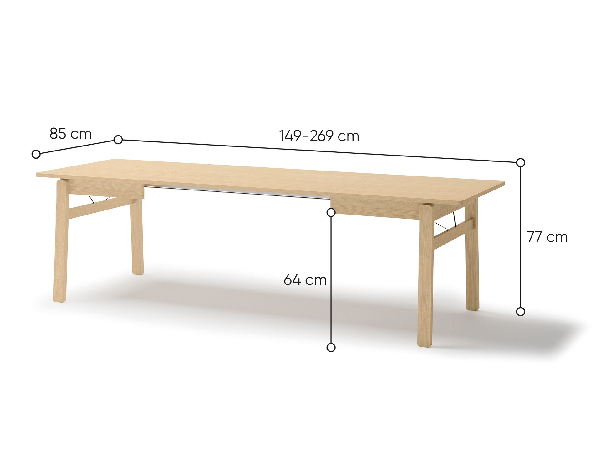 Table Fresno 172 (Chêne clair)
