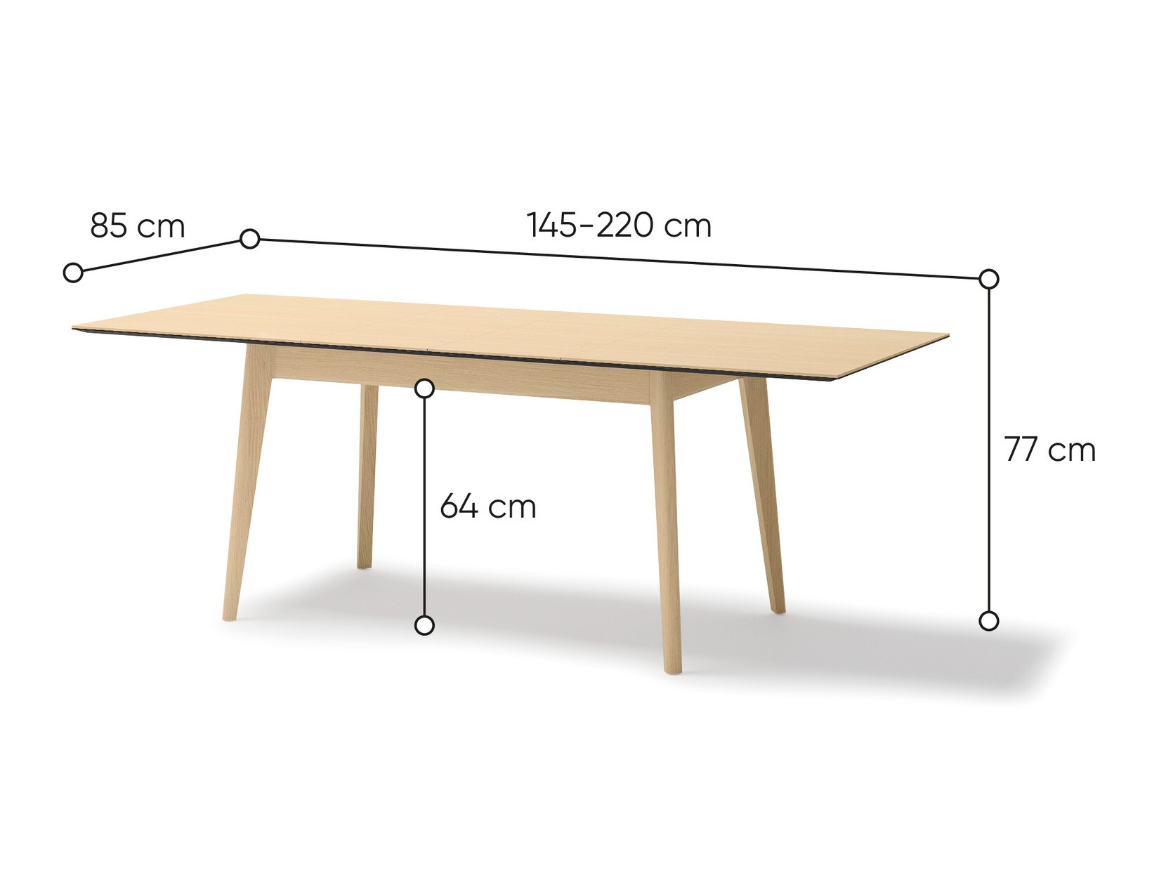 Table Fresno 174 (Chêne clair)