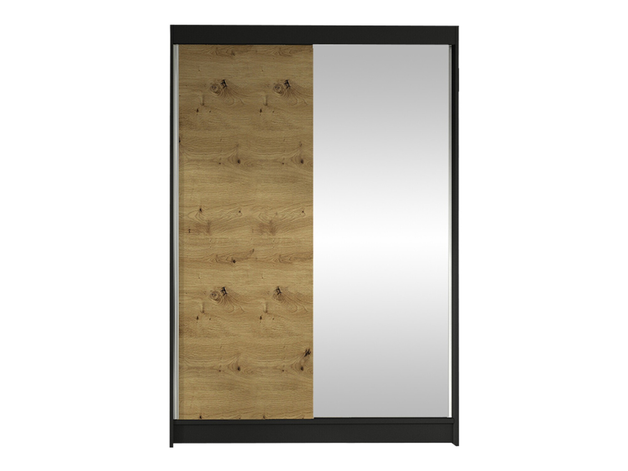 Armoire Closico Salvor I (Noir + Chêne Artisan)