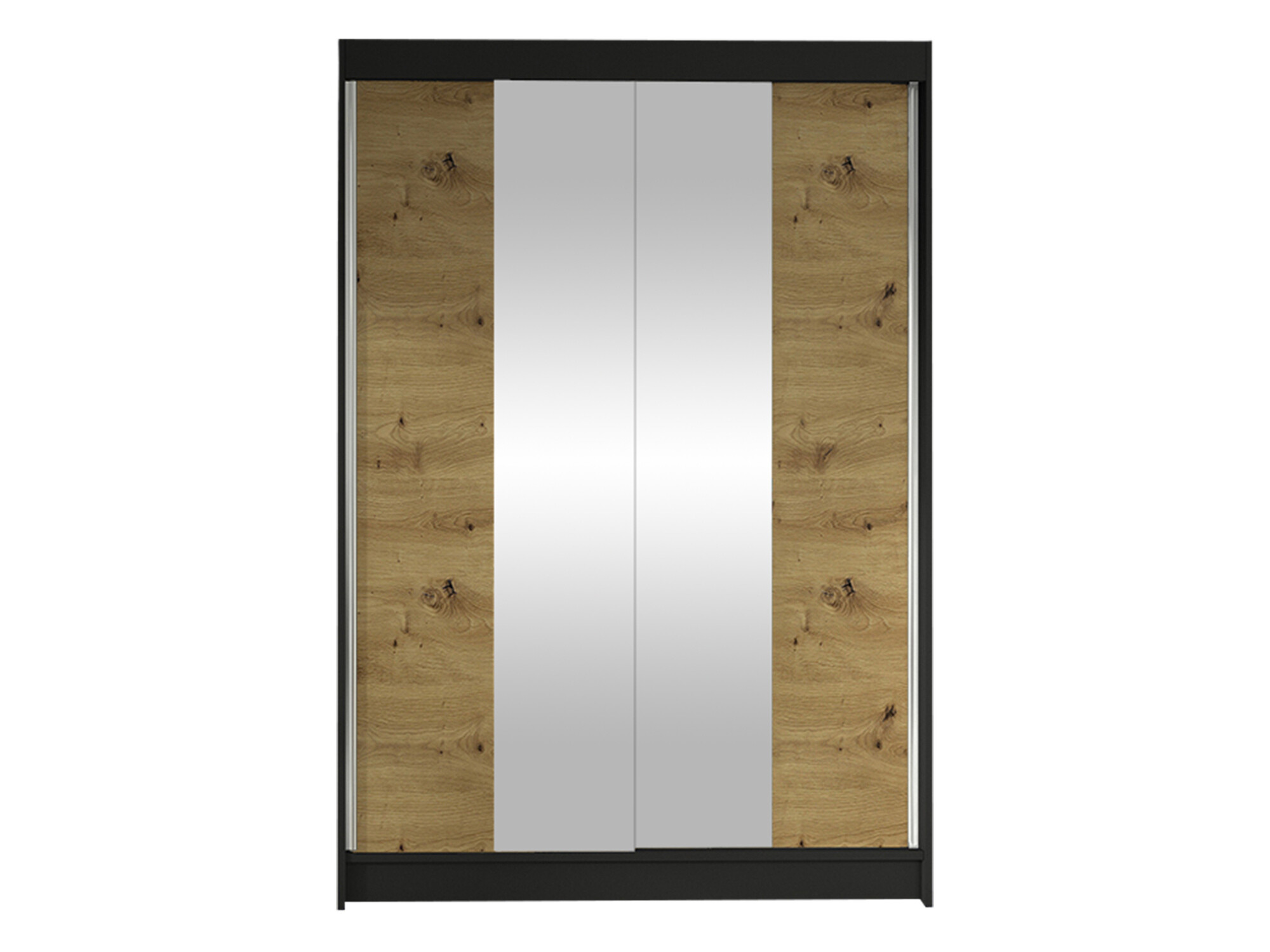 Armoire Closico Salvor II (Noir + Chêne Artisan)