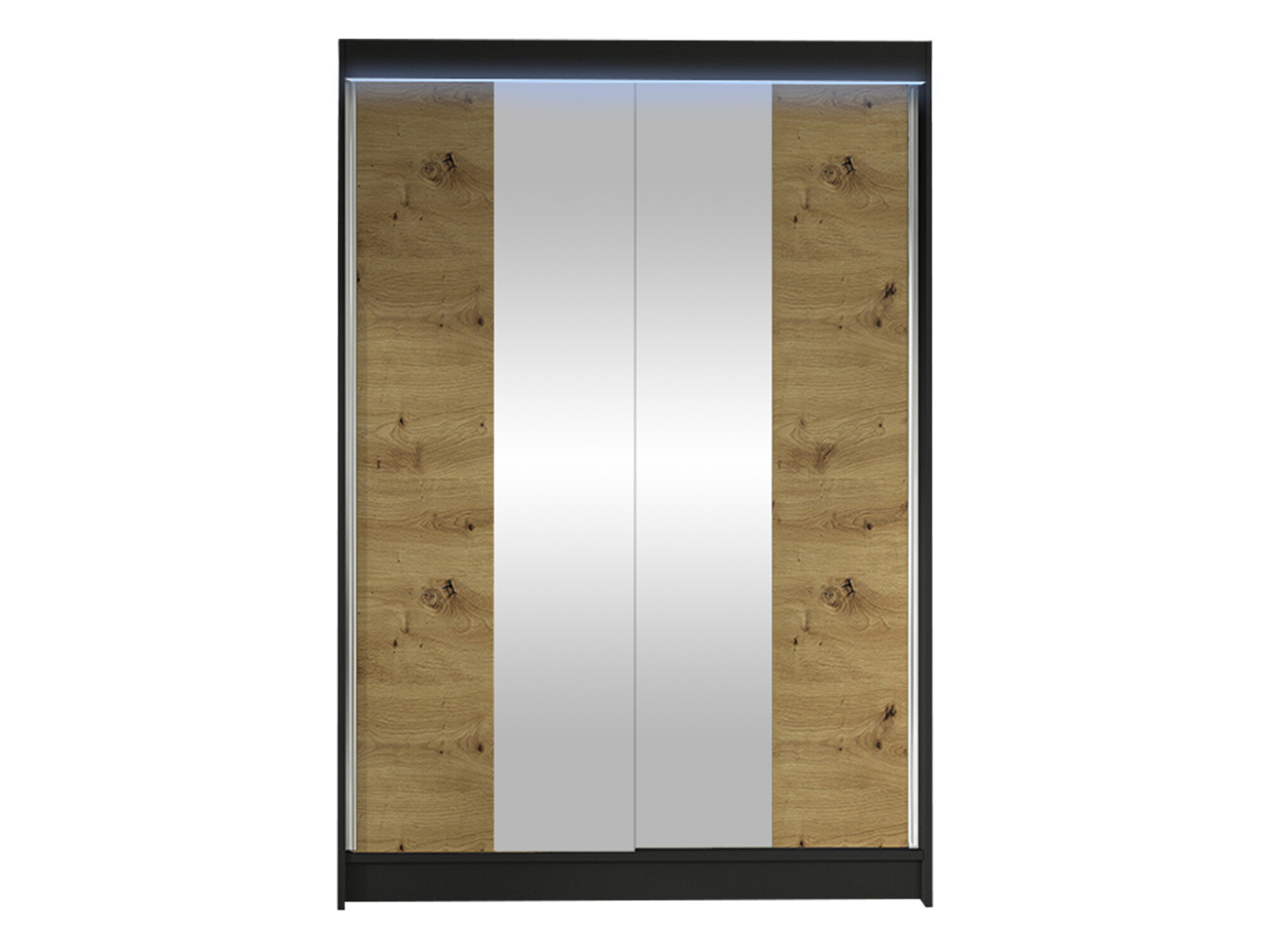 Armoire Closico Salvor II (Noir + Chêne Artisan)