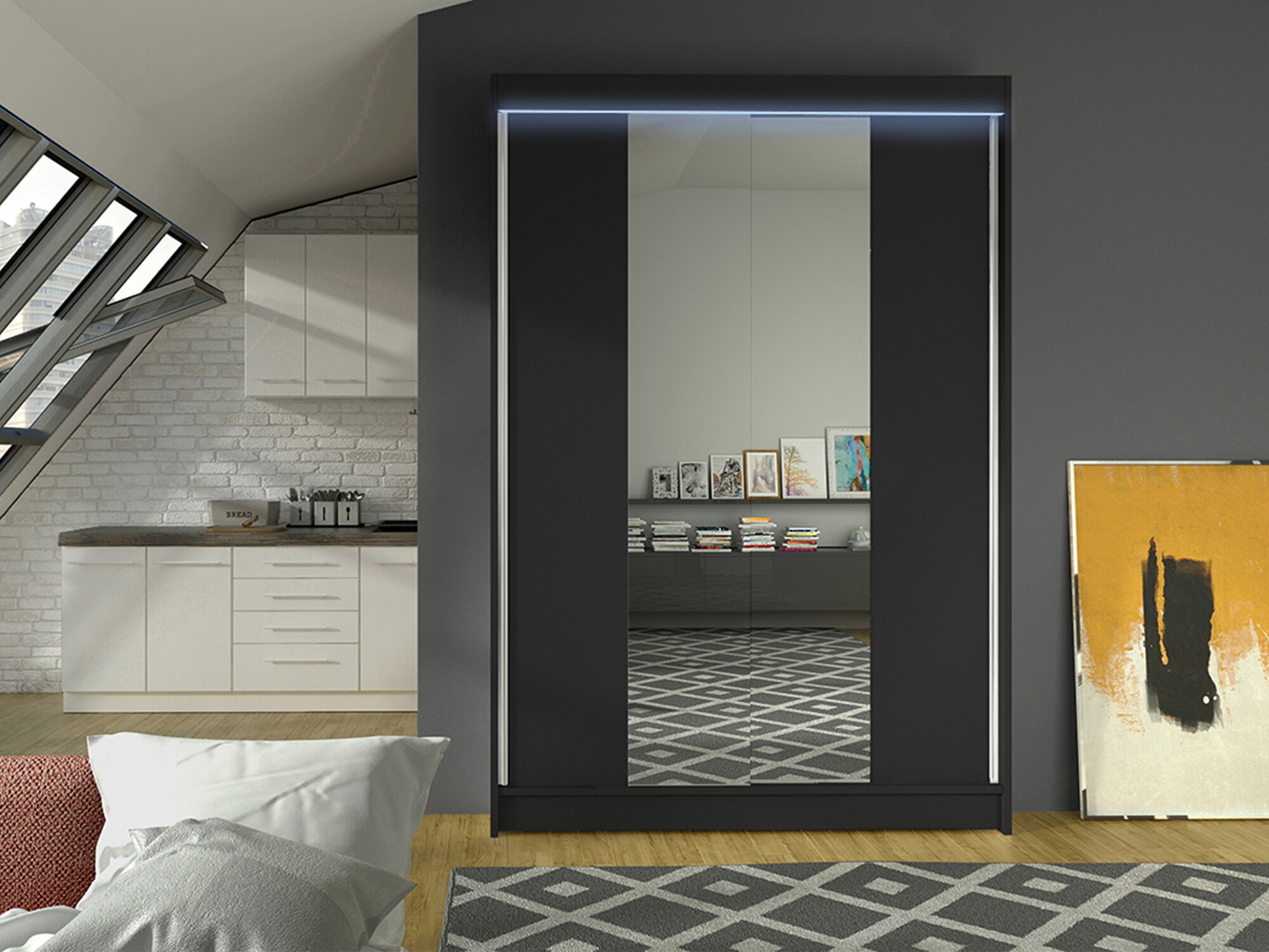 Armoire Closico Salvor II (Noir)