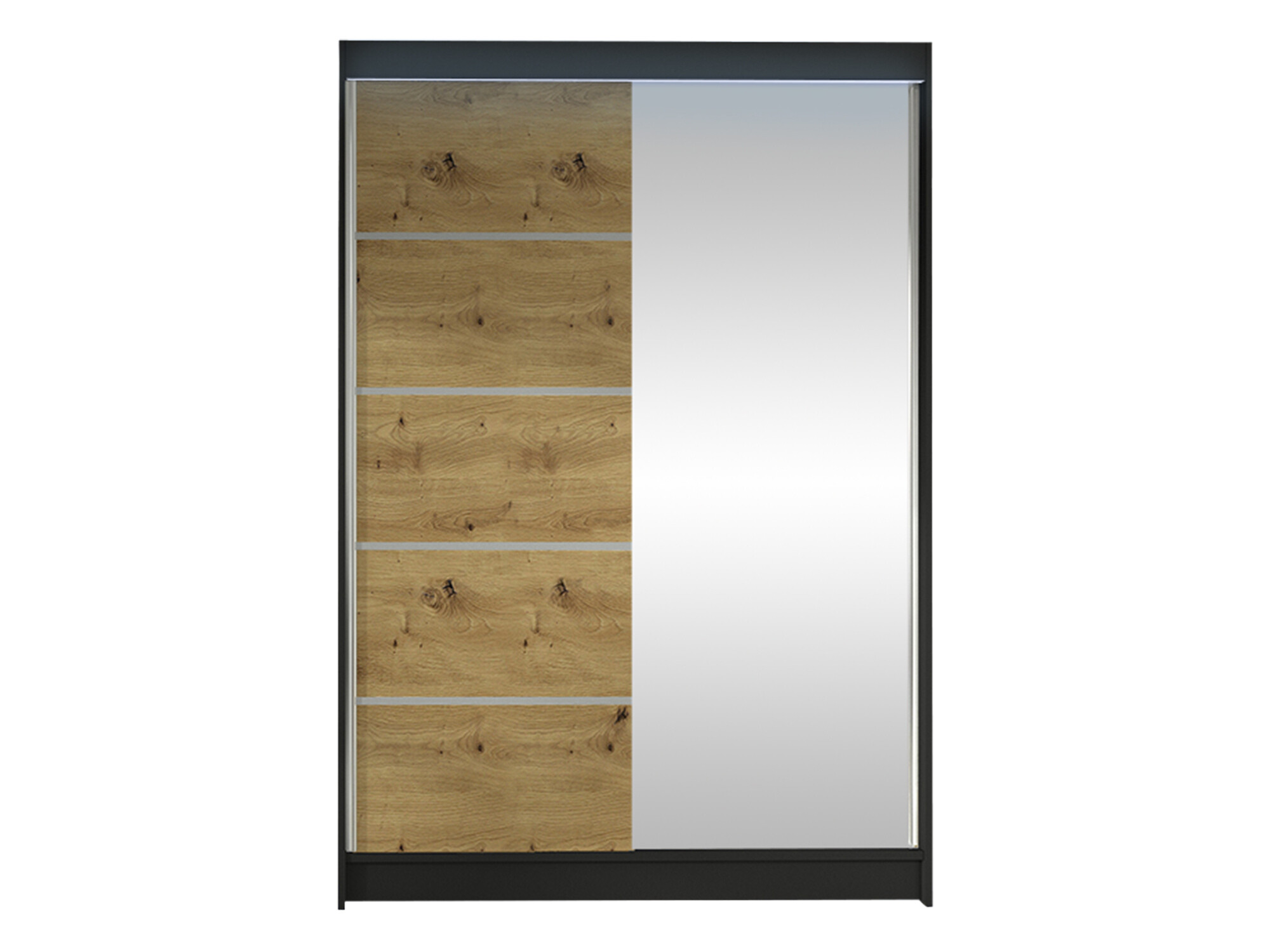 Armoire Closico Salvor III (Noir + Chêne Artisan)