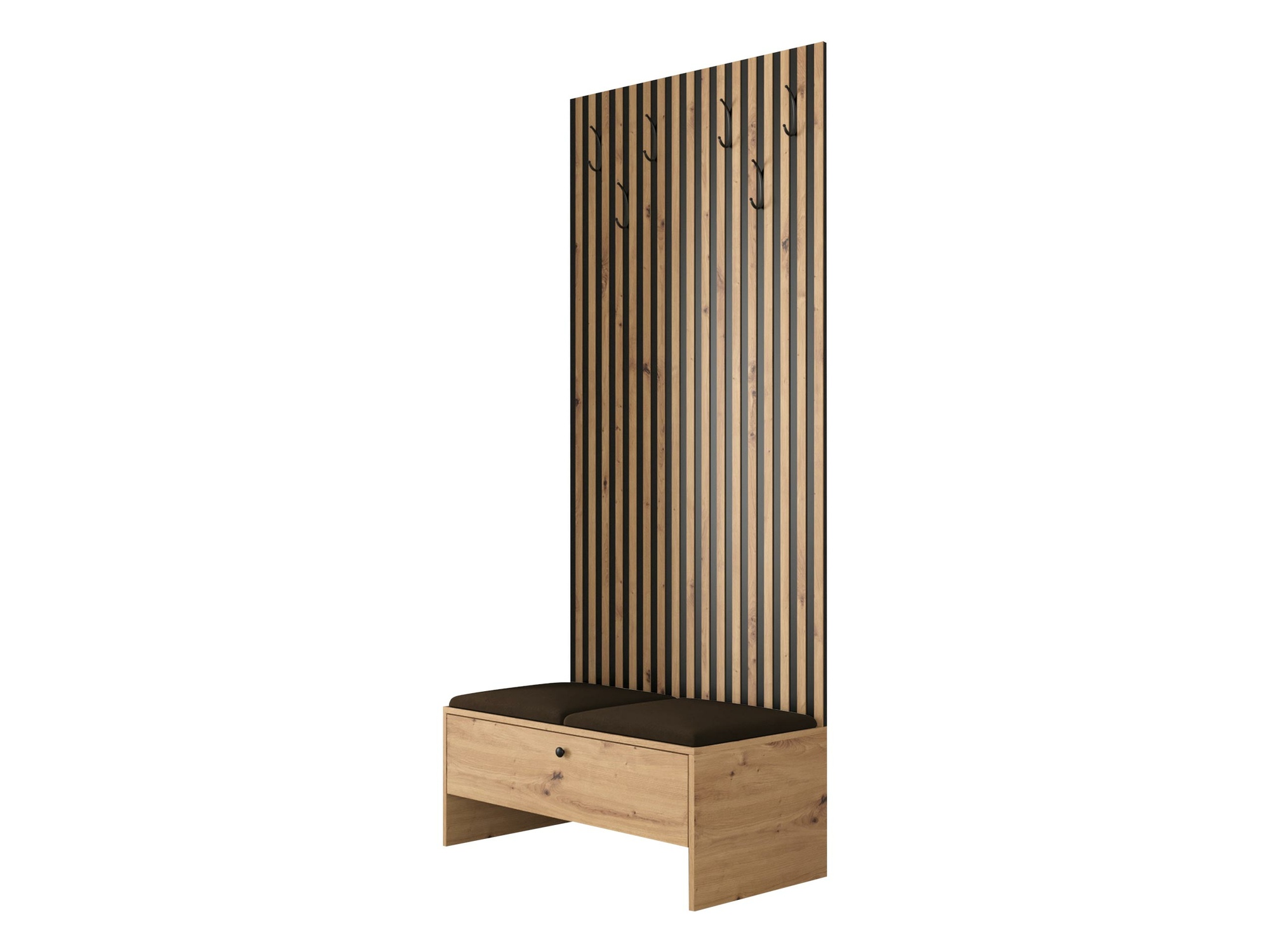 Meuble d'entrée Donio IV (Chêne Artisan + Manila 04)