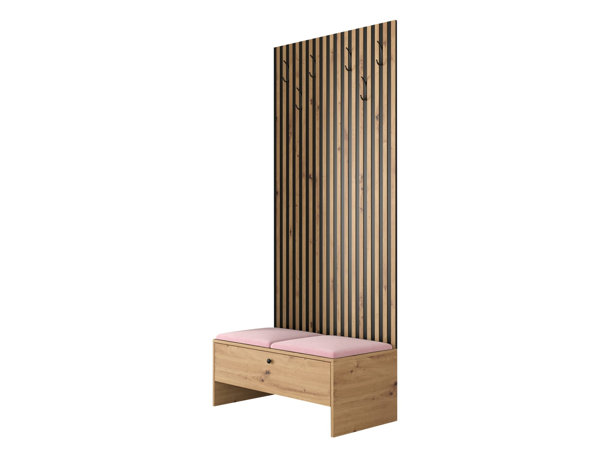 Meuble d'entrée Donio IV (Chêne Artisan + Manila 09)