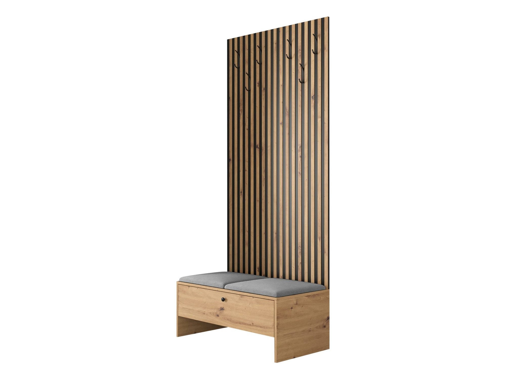 Meuble d'entrée Donio IV (Chêne Artisan + Manila 16)