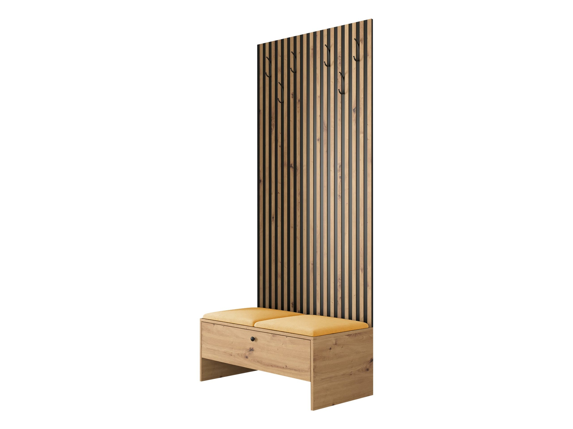 Meuble d'entrée Donio IV (Chêne Artisan + Manila 32)